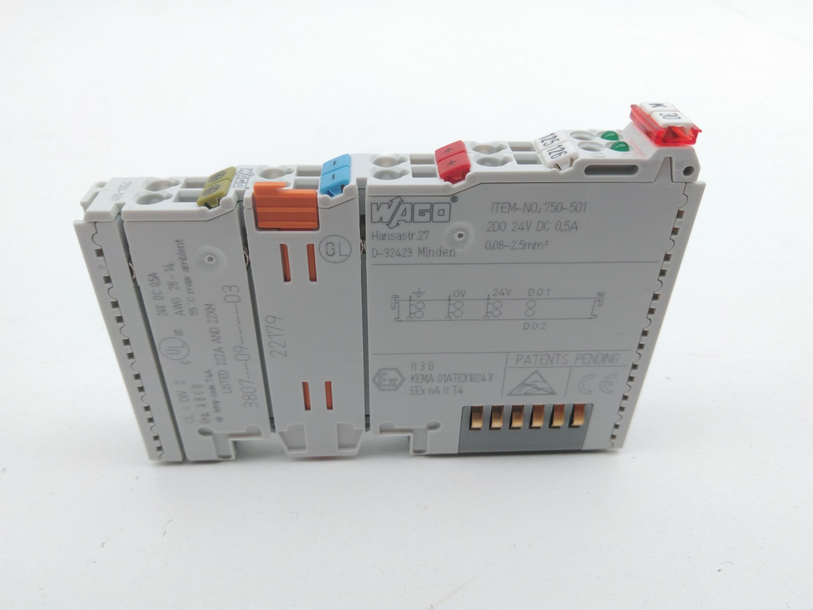Wago 750-501 2-Channel Digital Output Module, 24VDC, 0.5A