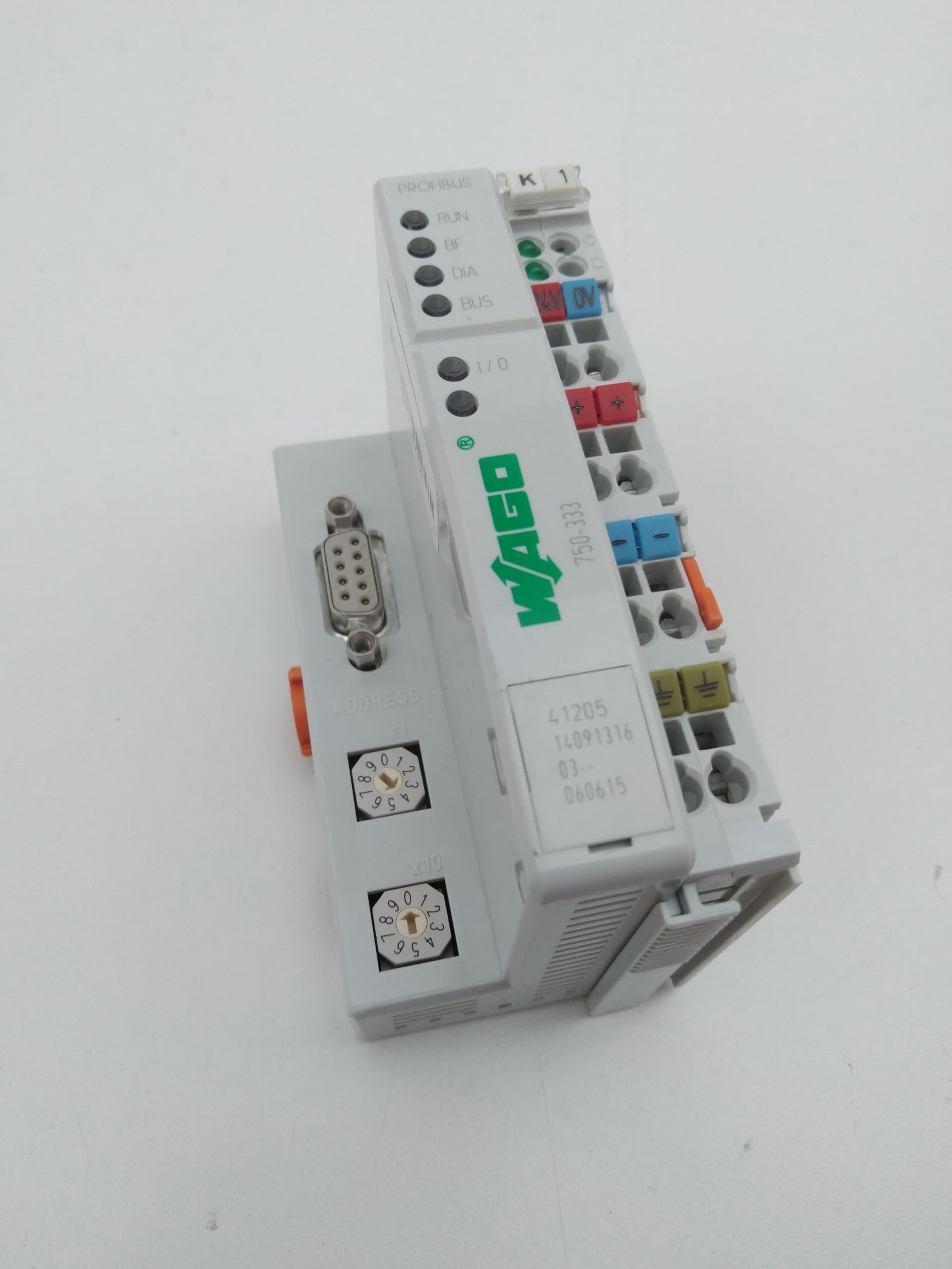 Wago 750-333 Fieldbus Coupler Module PROFIBUS DP, 2nd Generation, 12 MBd