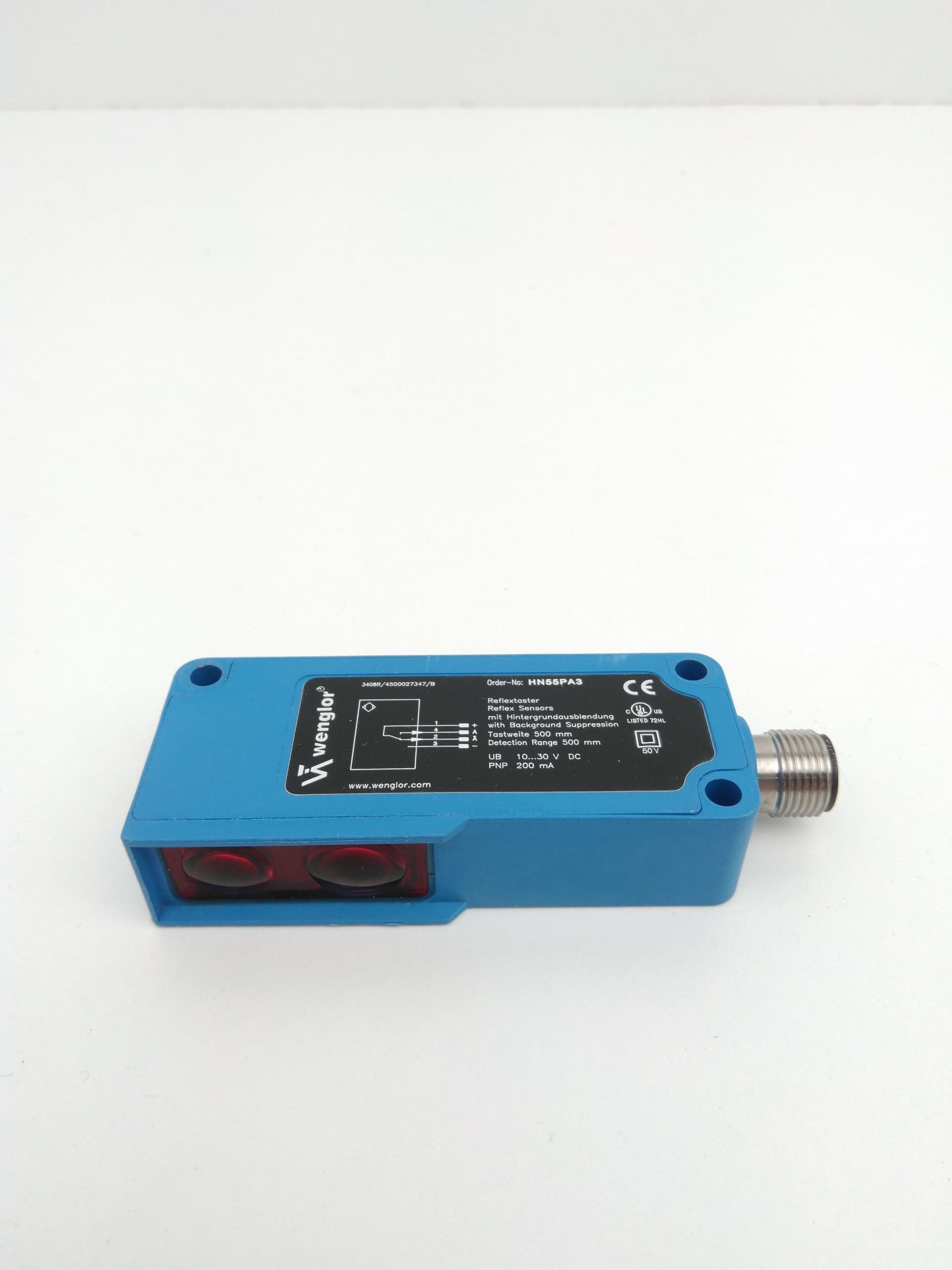 Wenglor HN55PA3 Reflex Sensor with Background Suppression