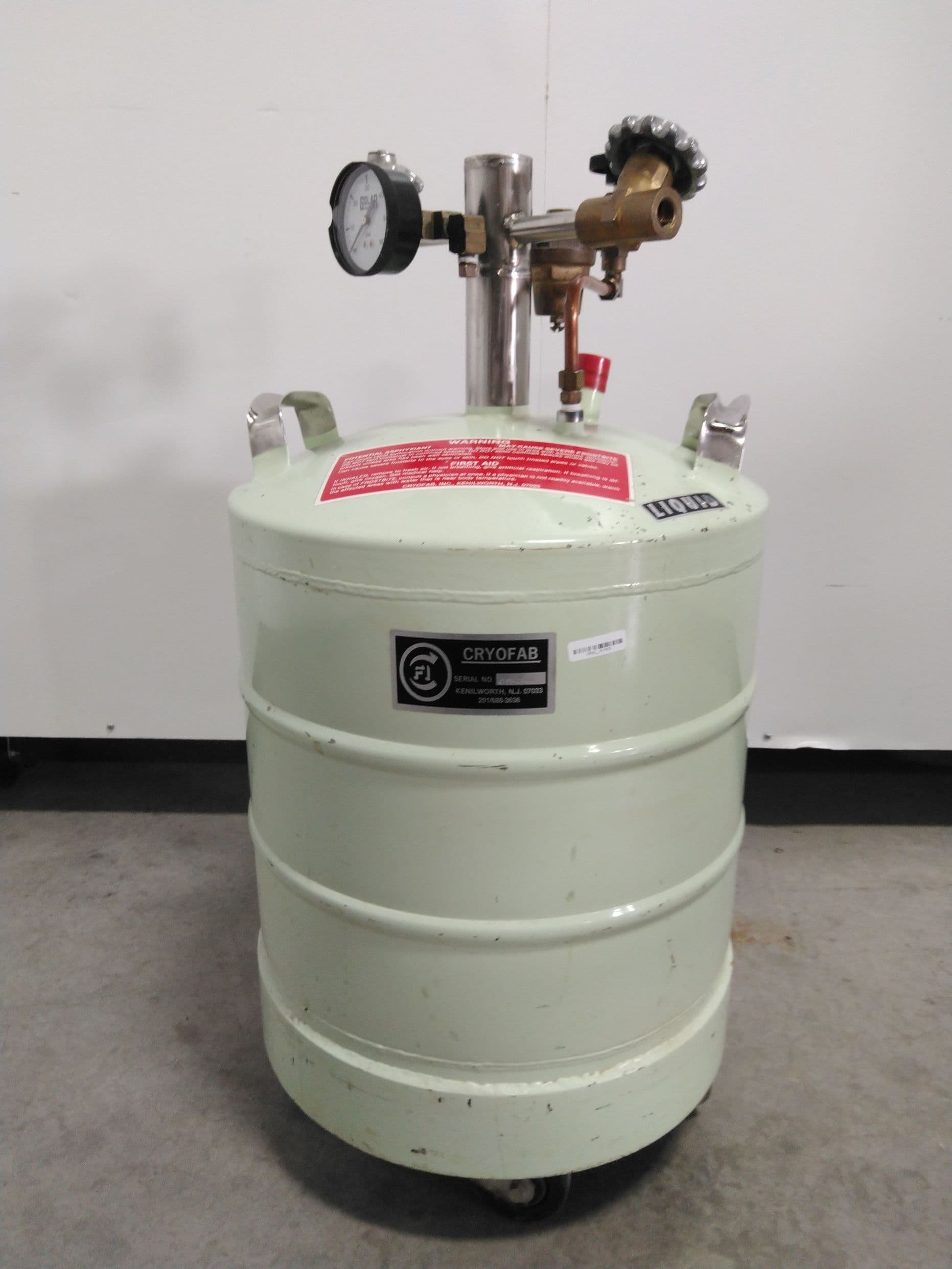 Cryofab CFPB-25-84 Cryogenic Dewar 25L , Self Pressurizing
