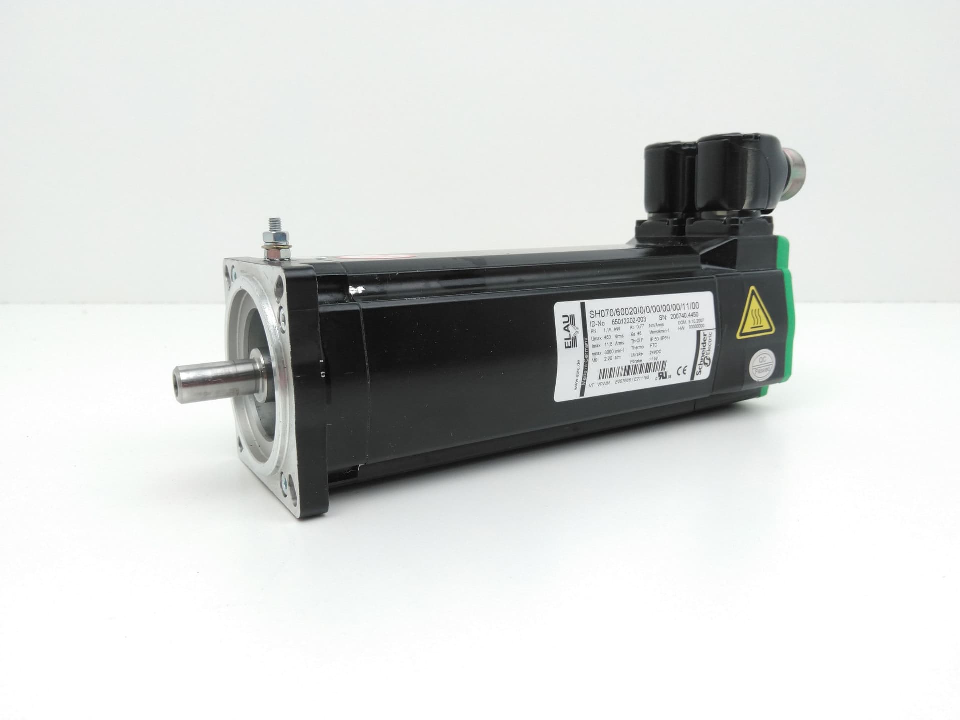 Schneider Electric SH070/60020/0/0/00/00/00/11/00 Servo Motor, 65012202-003