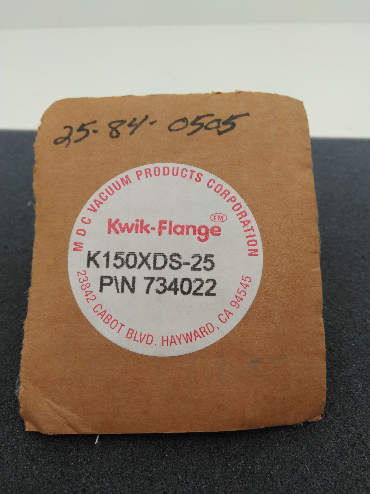 MDC 734022 Kwik-Flange Quick Disconnect Fitting, K150XDS-25, NW40 x 1/4" Tube