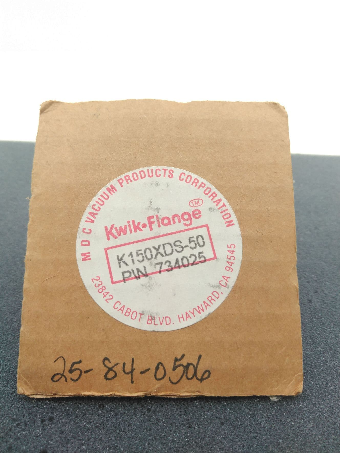 MDC 734025 Kwik-Flange Quick Disconnect Fitting, K150XDS-50, NW40 x 1/2" Tube