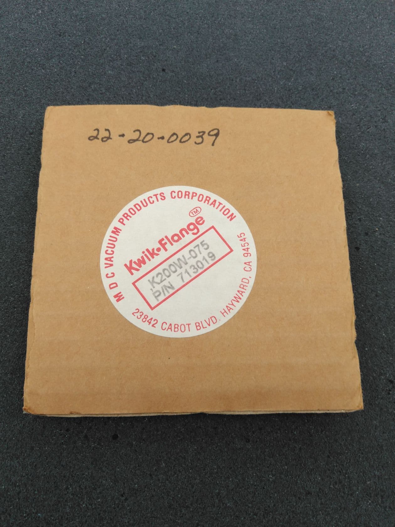 MDC 713019 Kwik-Flange ISO-KF Bored Weld Flange, K200W-075, NW50 x 3/4" Bore