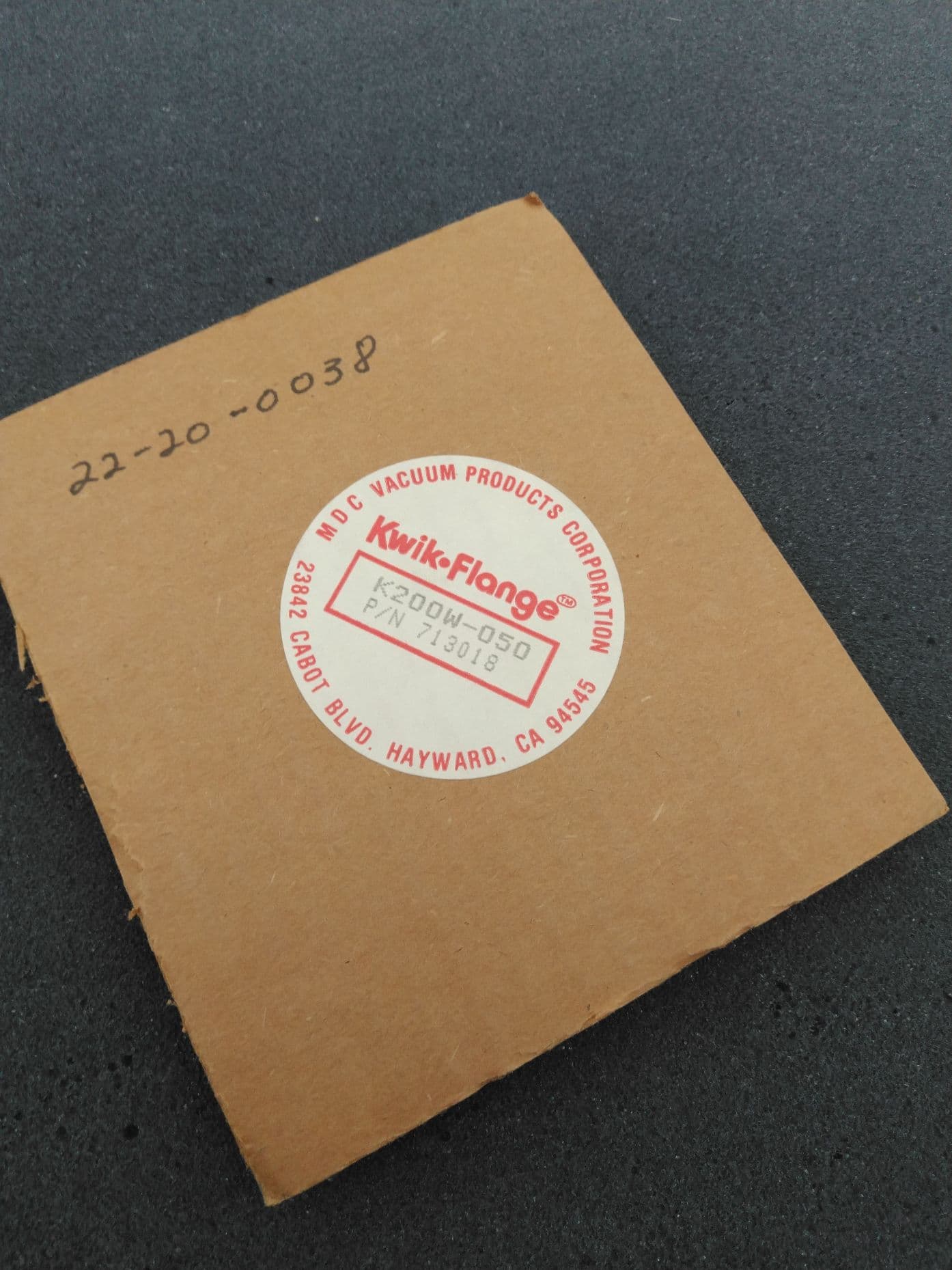 MDC 713018 Kwik-Flange ISO-KF Bored Weld Flange, K200W-050, NW50 x 1/2" Bore