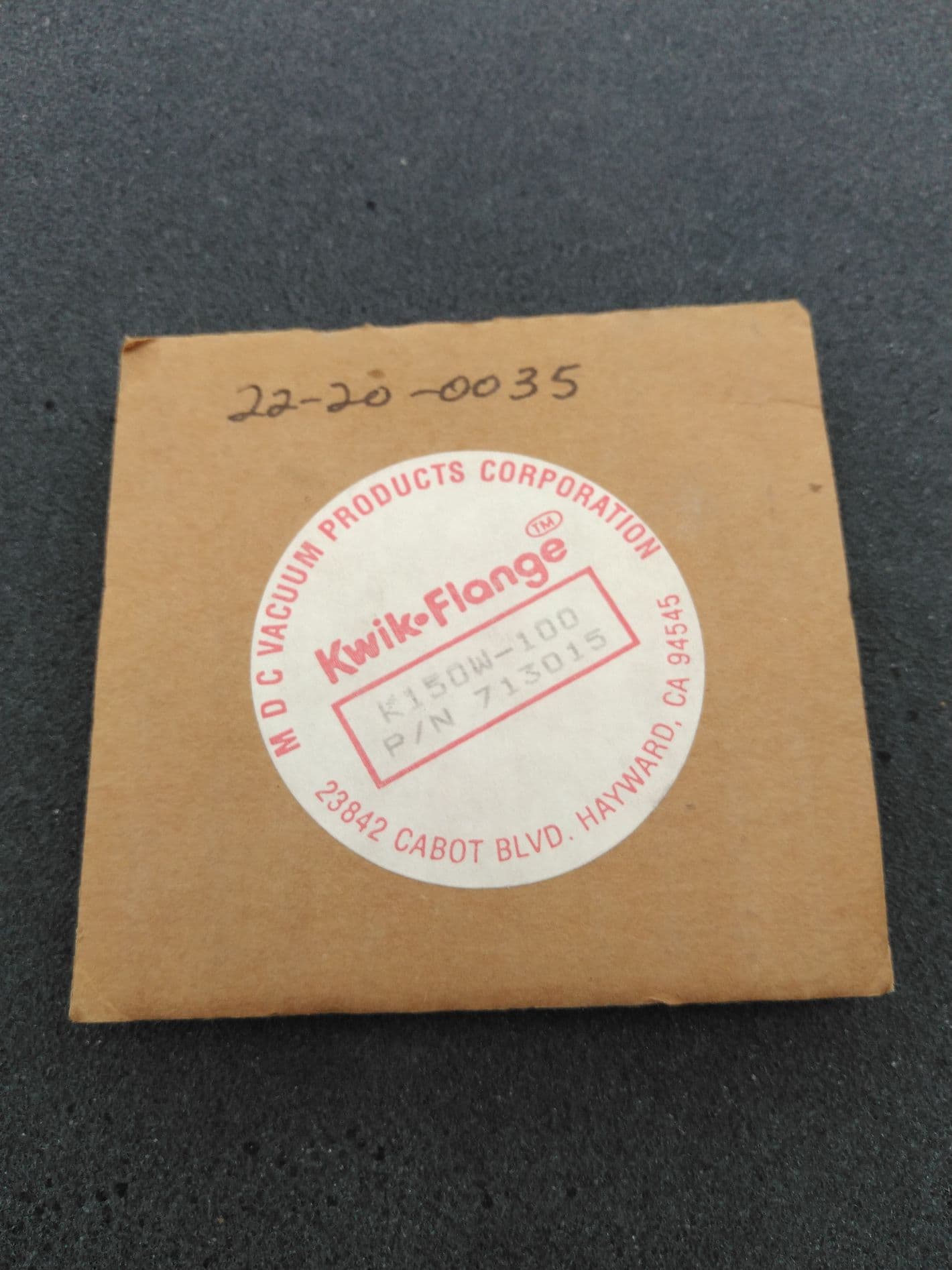MDC 713015 Kwik-Flange ISO-KF Bored Weld Flange, K150W-100, NW40 x 1" Bore