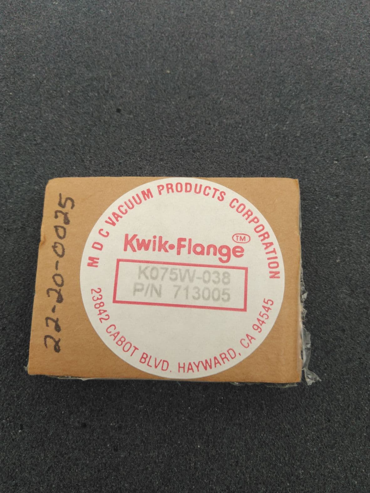 MDC 713005 Kwik-Flange ISO-KF Bored Weld Flange, K075W-038, NW16 x 3/8" Bore