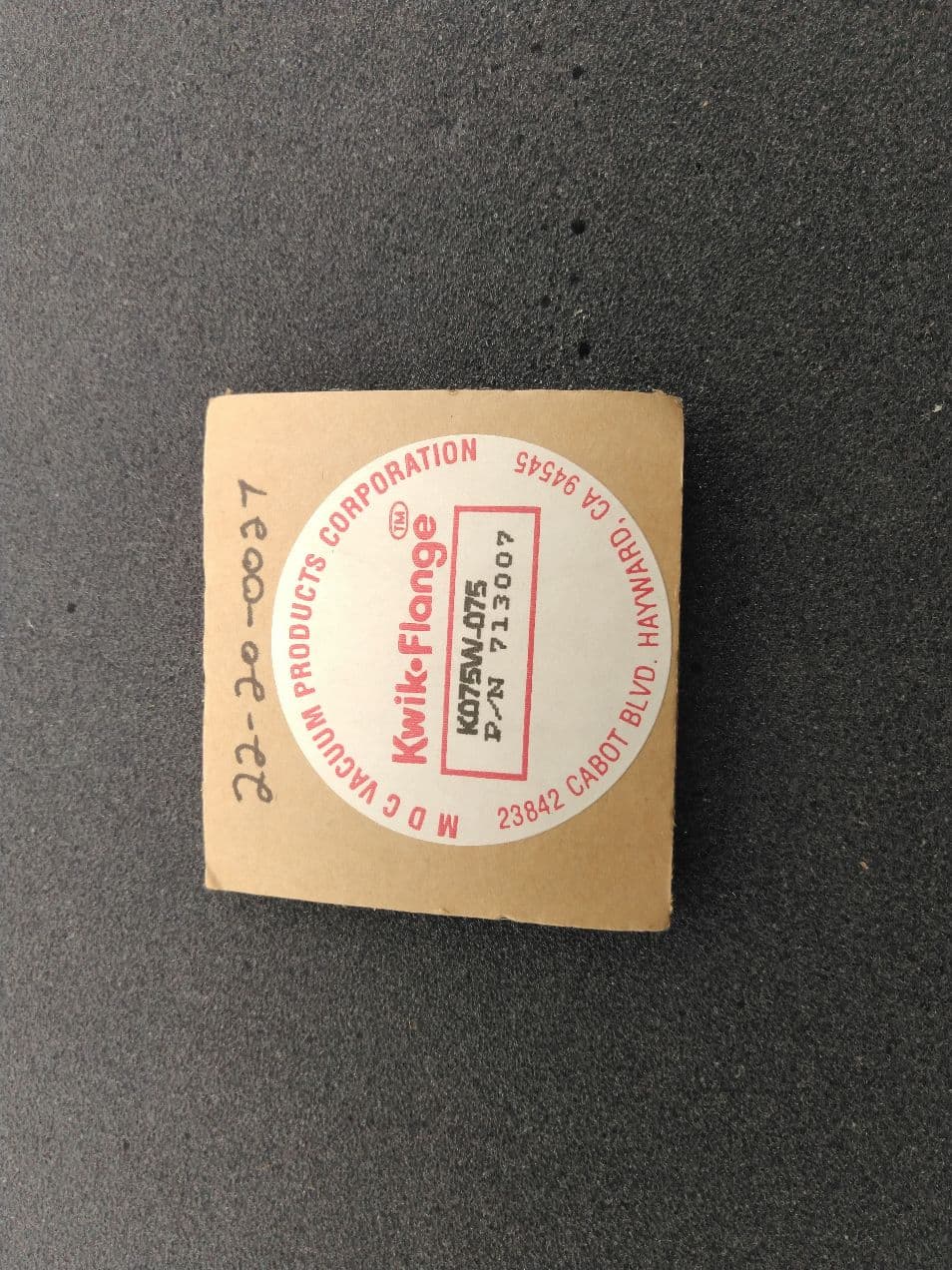 MDC 713007 Kwik-Flange ISO-KF Bored Weld Flange, K075W-075, NW16 x 3/4" Bore