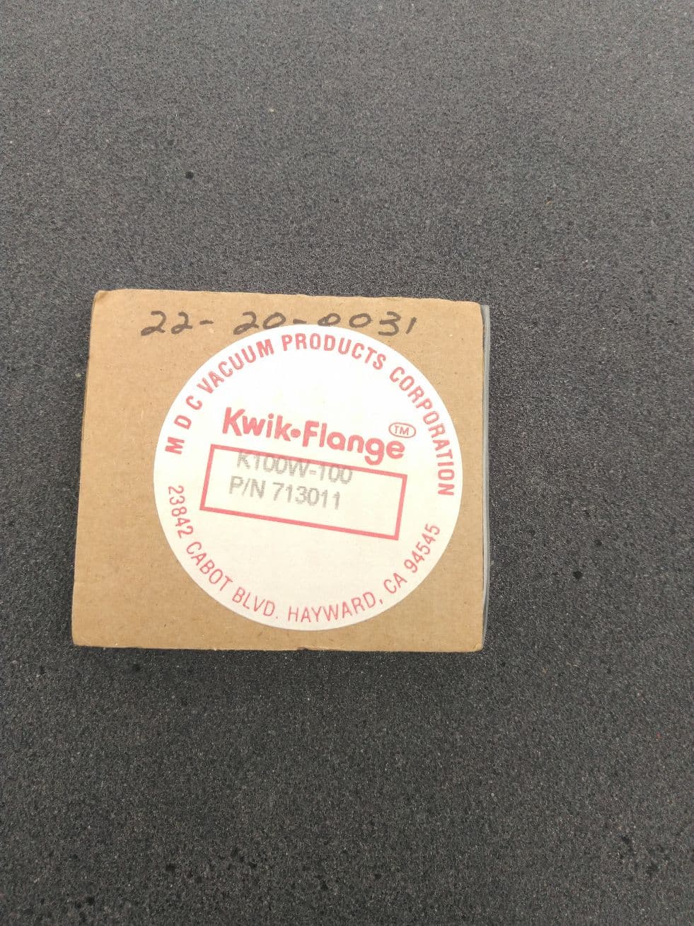 MDC 713011 Kwik-Flange ISO-KF Bored Weld Flange, K100W-100, NW25 x 1" Bore