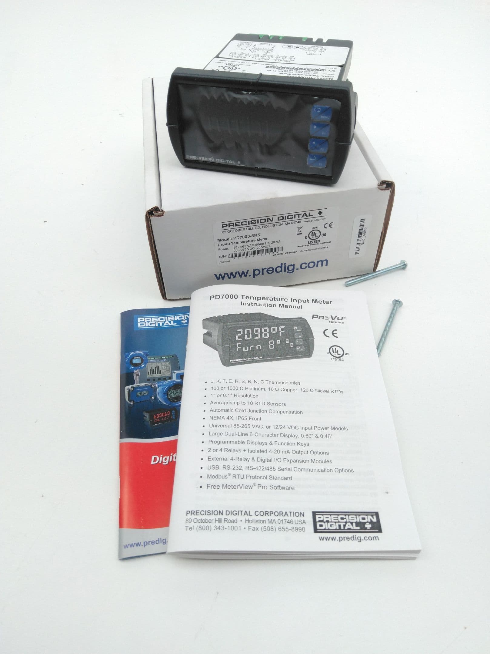 Precision Digital PD7000-6R5 Temperature Digital Panel Meter PD7000 ProVu