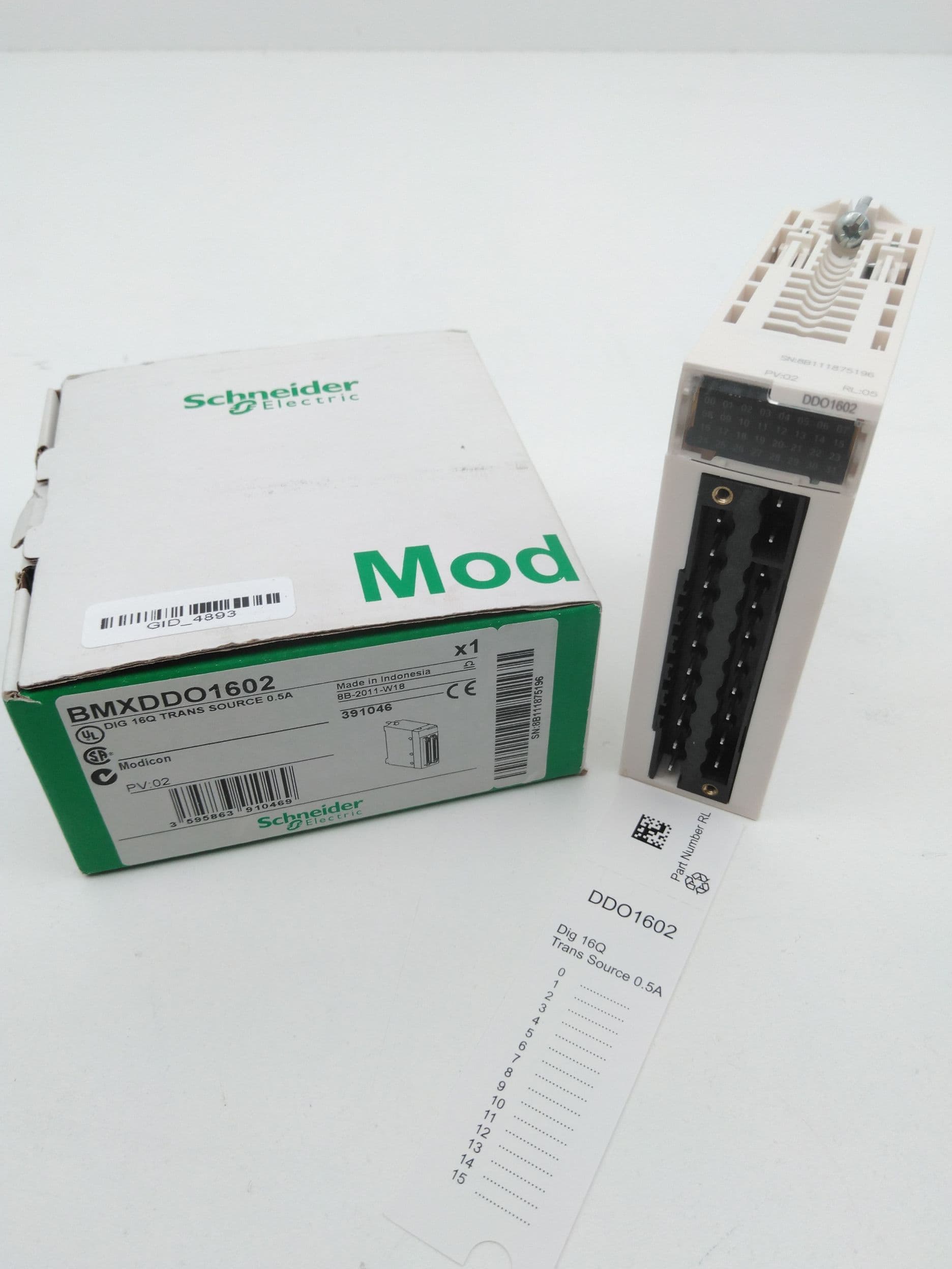Schneider Electric BMXDDO1602 Discrete Output Module, 16 Transistor Outputs