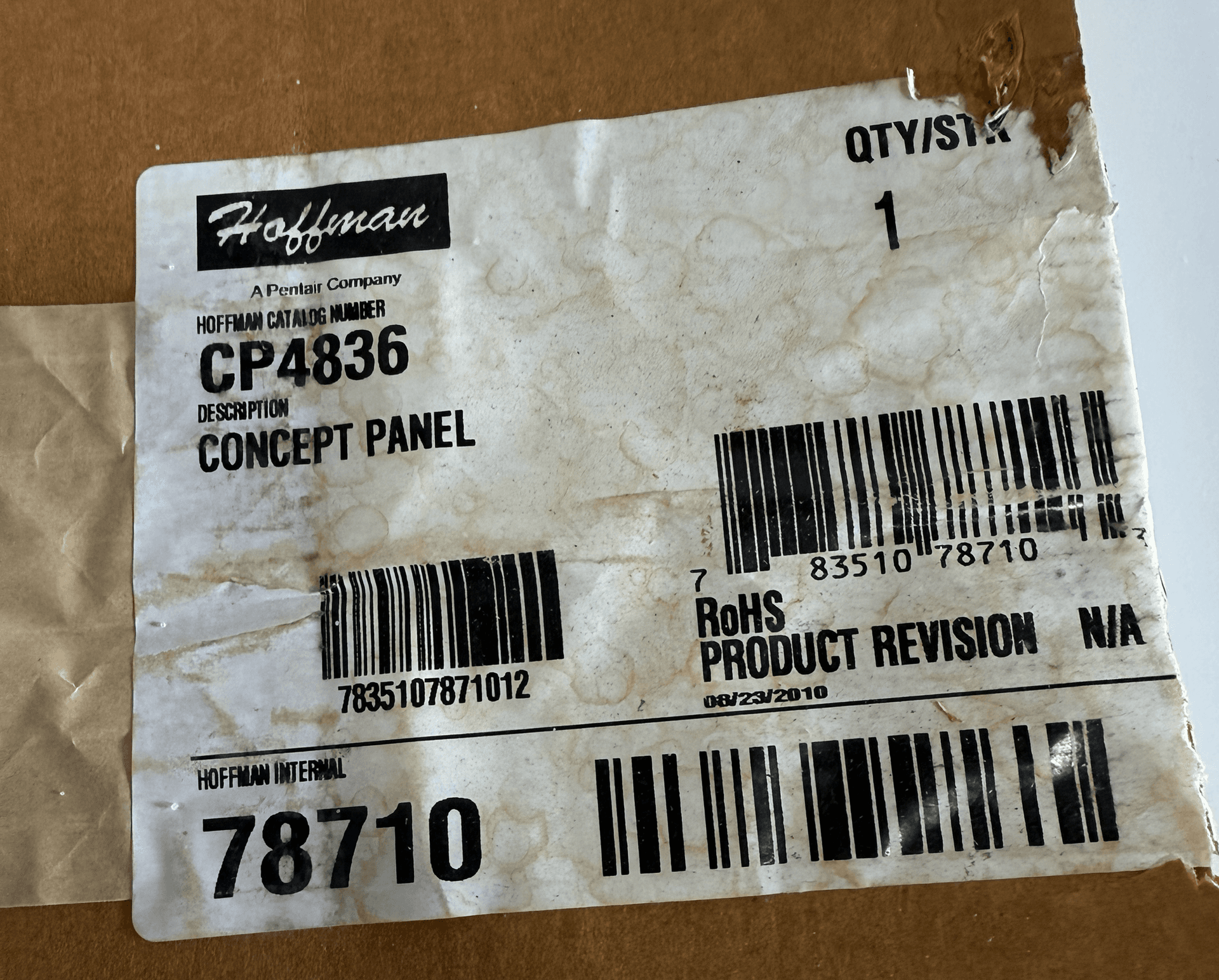 Hoffman 78710, CP4836 Concept Panel