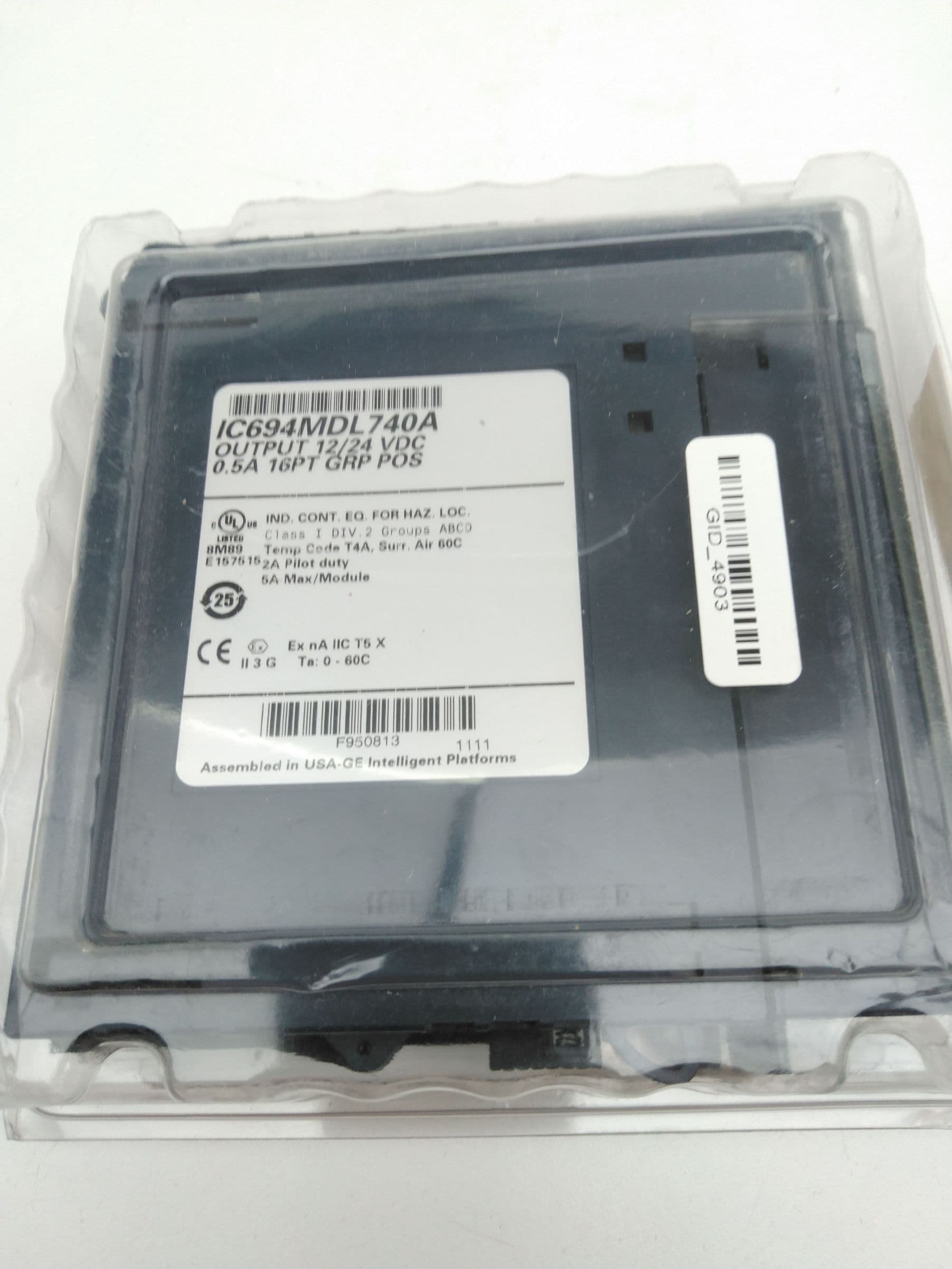 GE Fanuc IC694MDL740A Output Module 12/24VDC 0.5A 16-Points