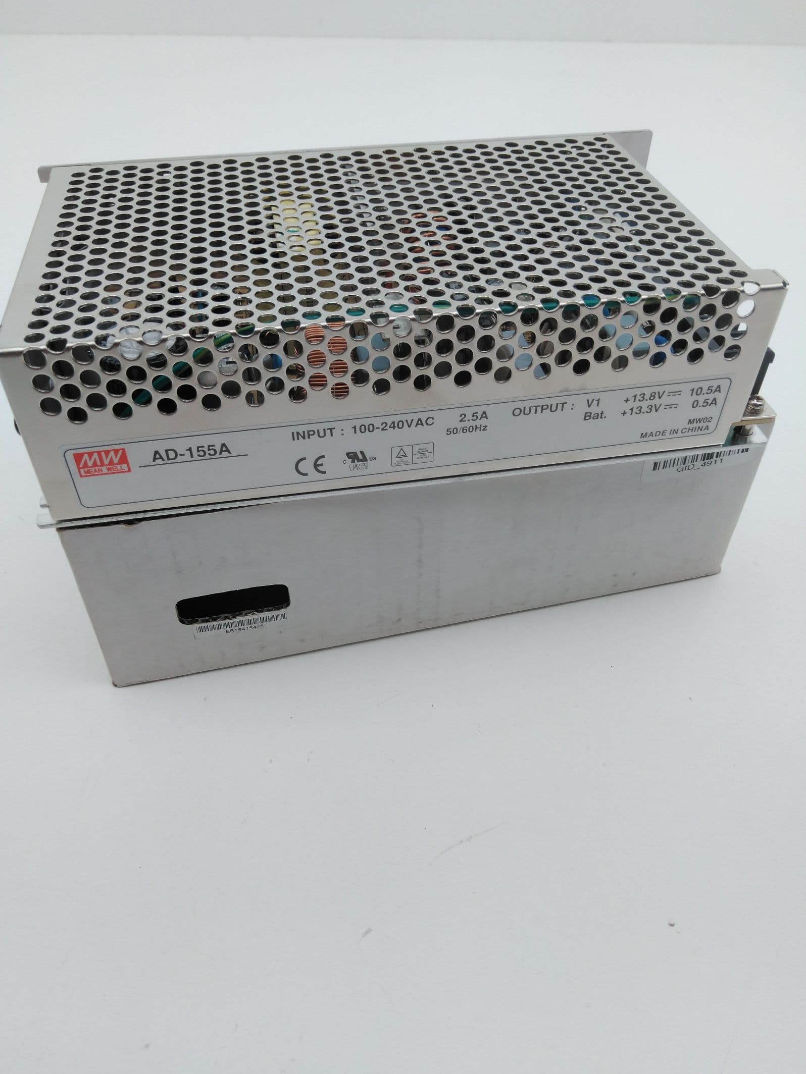 Mean Well AD-155A Power Supply IN:100-240VAC 2.5A OUT: 13.8V 10.5A