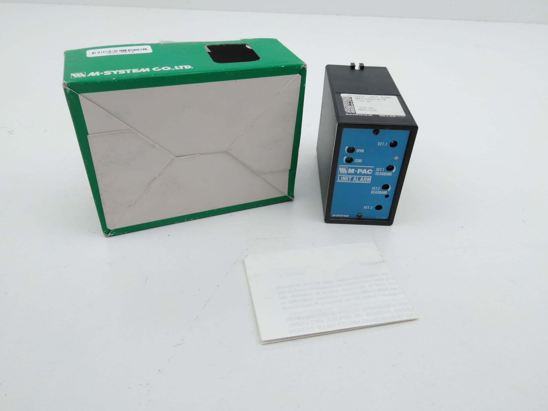 M System MP1000-6-F M PAC DC Input Limit Alarm, Input: 1-5VDC, Power: 120VAC
