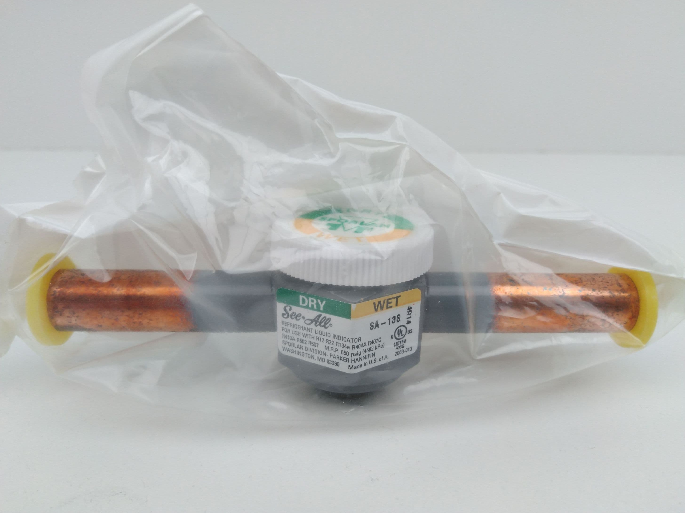 Sporlan SA-13S See-All Moisture / Liquid Indicator 3/8" ODF Solder 700130-232