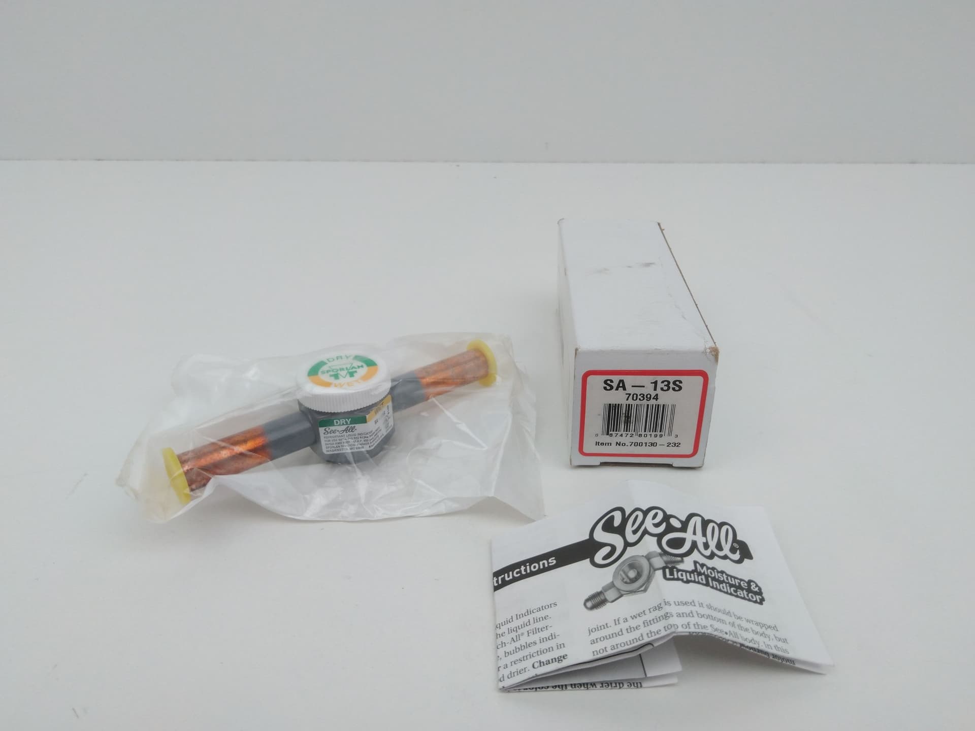 Sporlan SA-13S See-All Moisture / Liquid Indicator 3/8" ODF Solder 700130-232