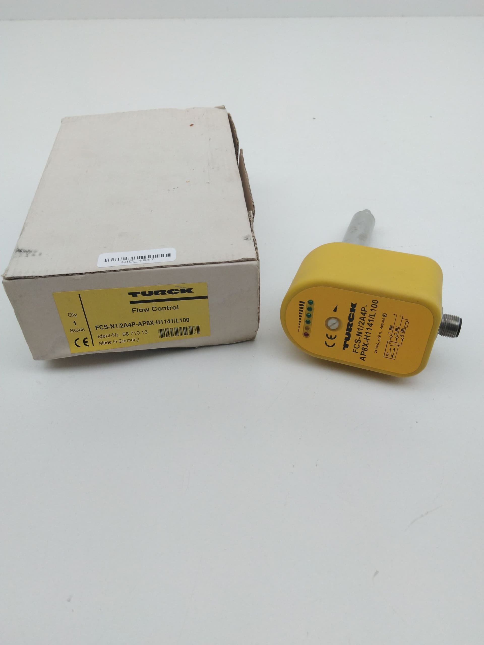 TURCK FCS-N1/2A4P-AP8X-H1141/L100 Calorimetric Probe Flow Meter, ID # 68 710 13