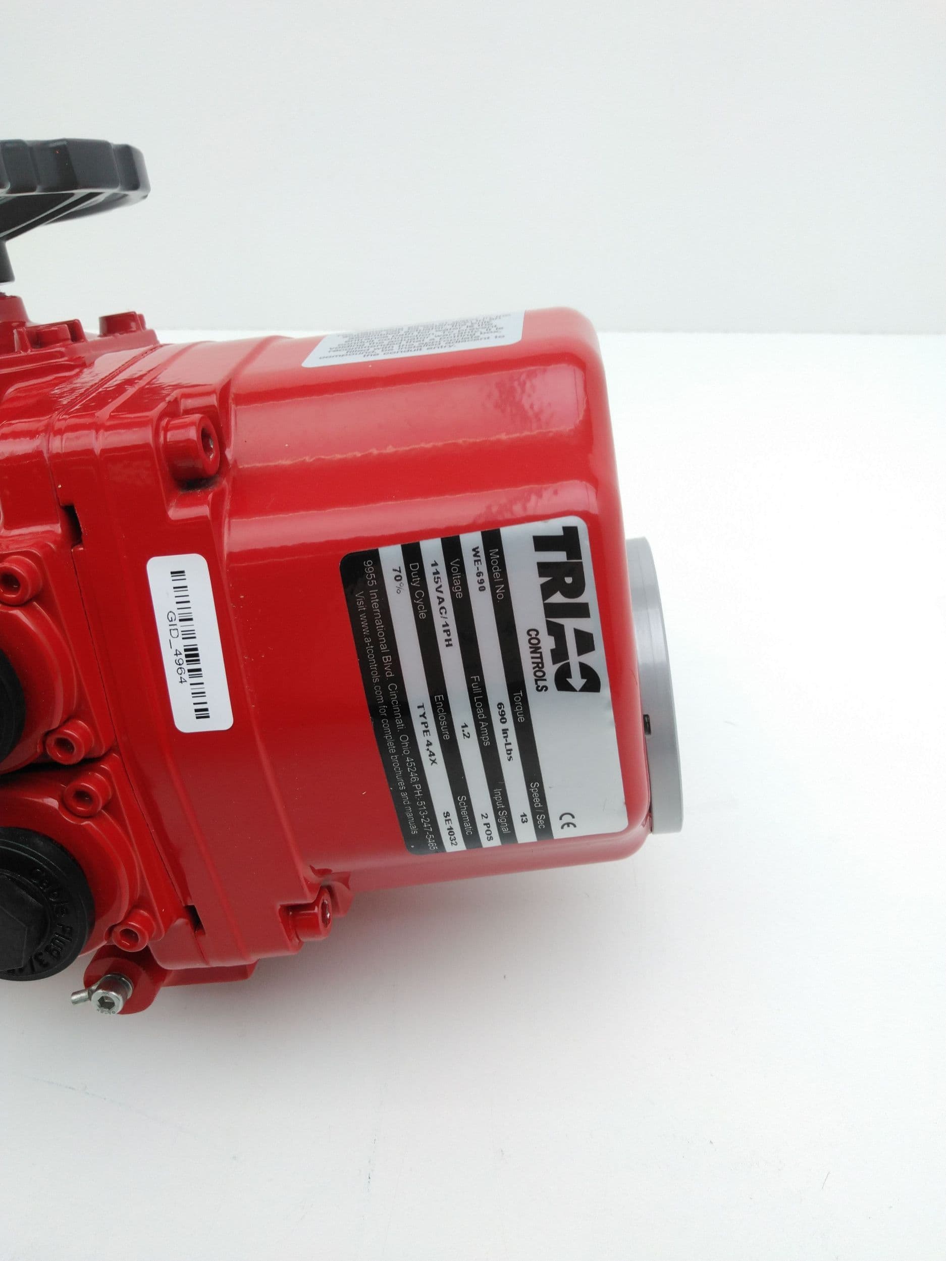 Triac Controls WE-690 Electric Actuator w/ 1" SS Ball Valve