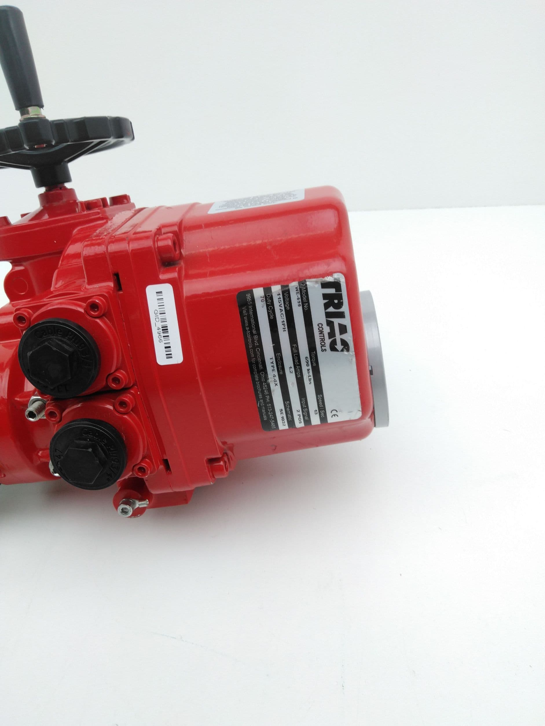 Triac Controls WE-690 Electric Actuator w/ 1 1/4"SS Ball Valve