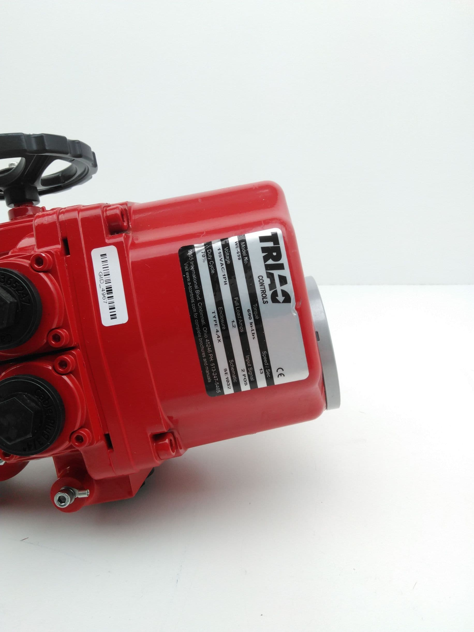 Triac Controls WE-690 Electric Actuator w/ 3/4"SS Ball Valve