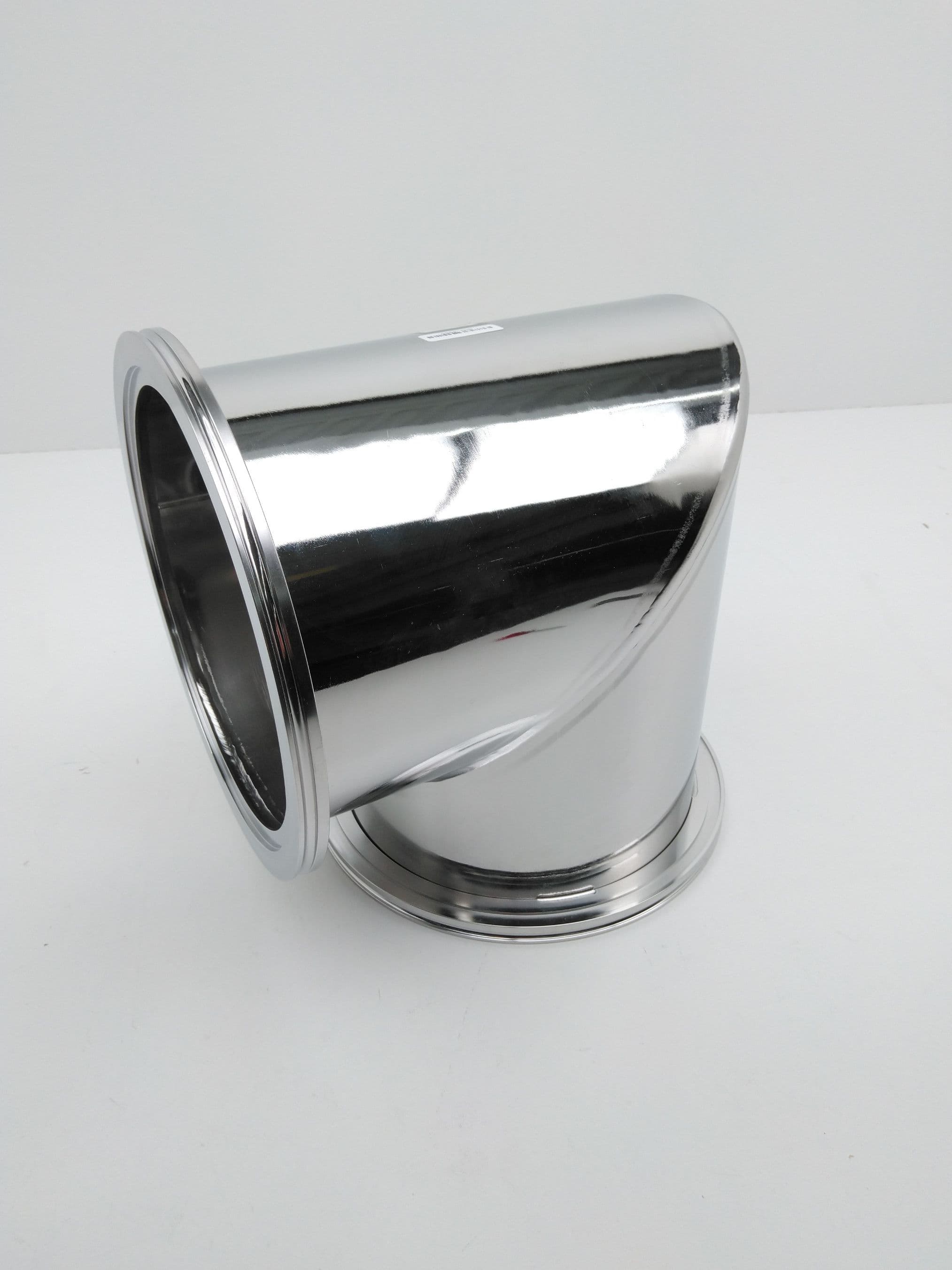 Polished Stainless Steel Mitered Elbow 90 ISO K 200 Vacuum Fitting