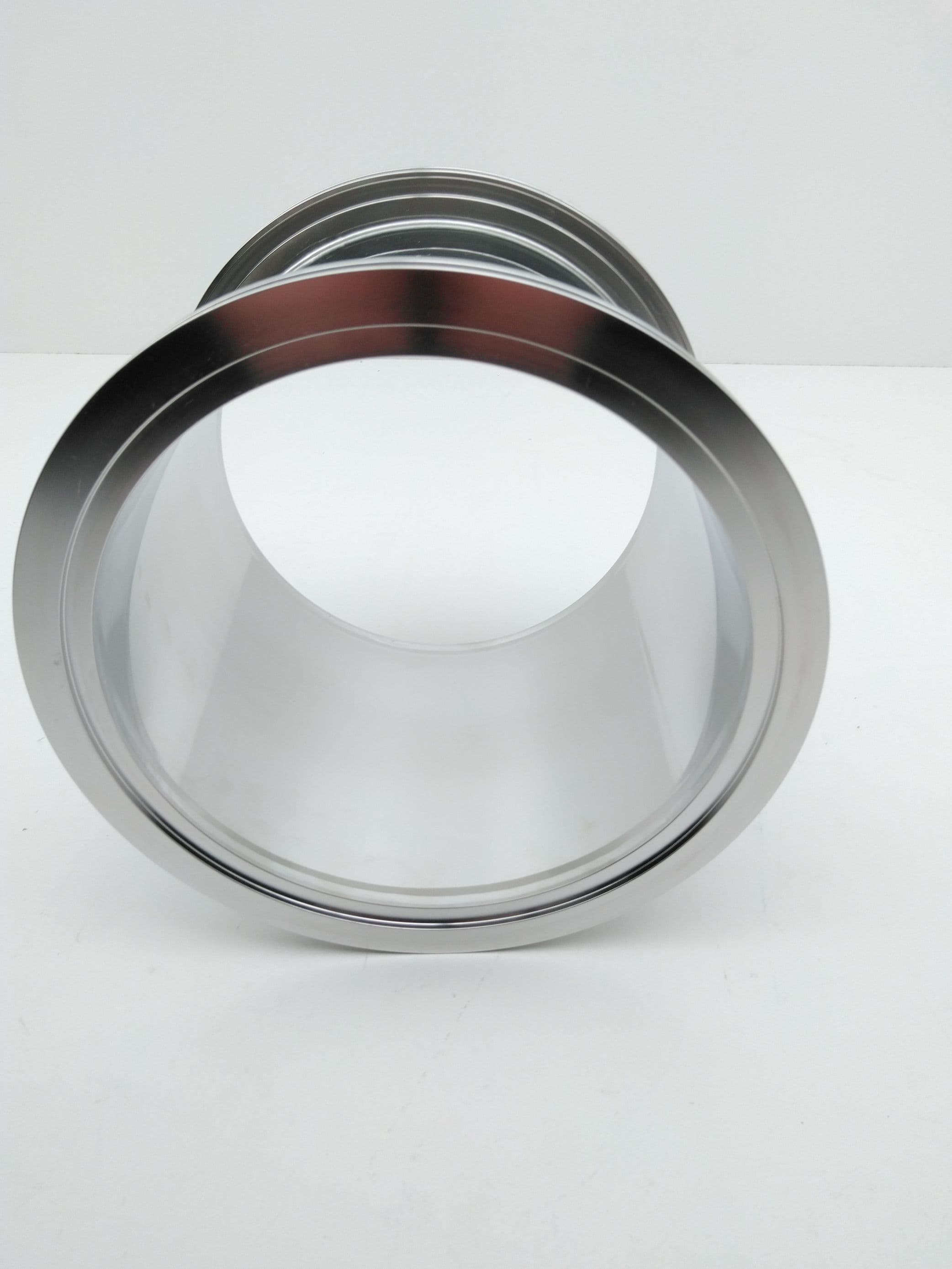 Polished Stainless Steel ISO 200 Vacuum Nipple 7"