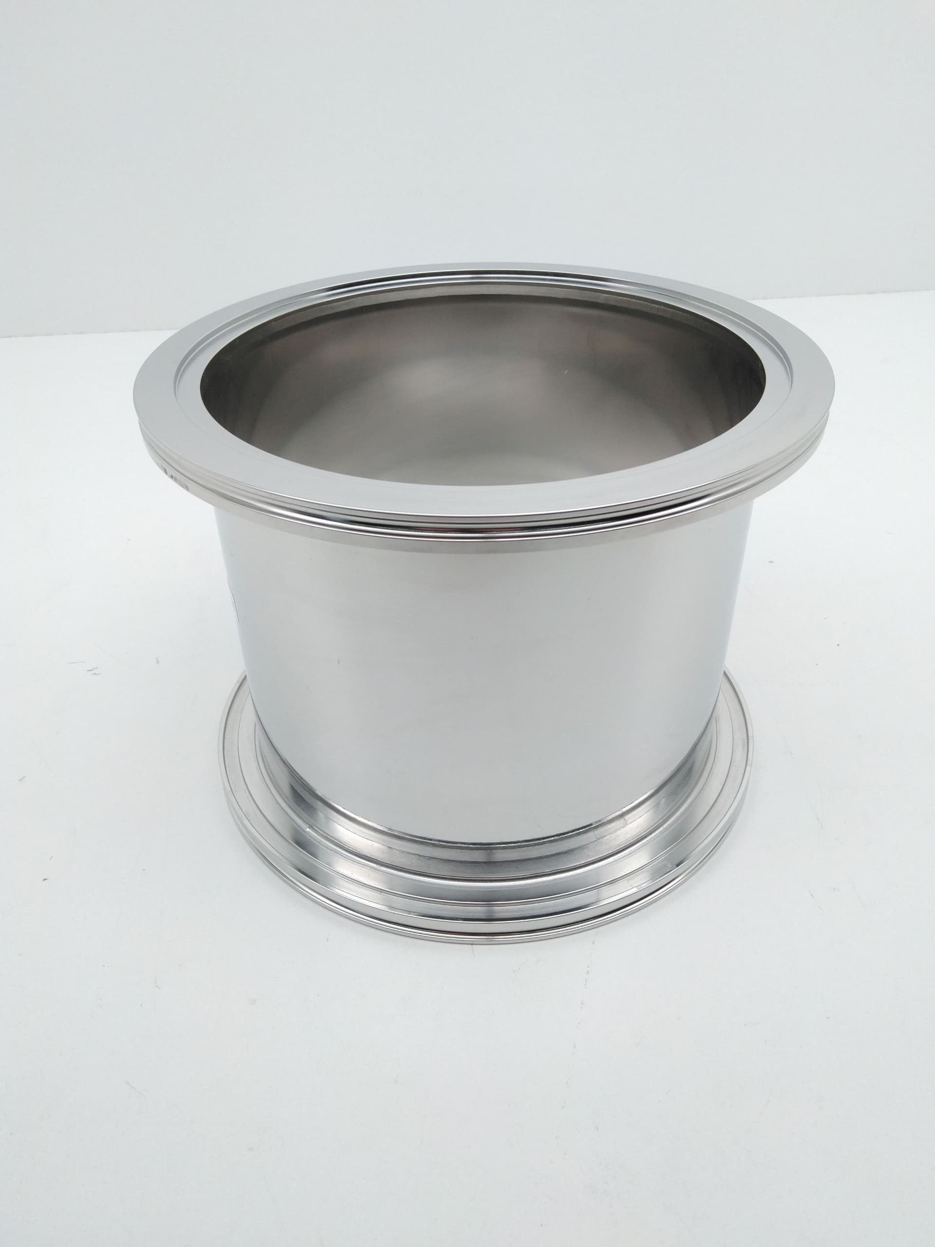 Polished Stainless Steel ISO 200 Vacuum Nipple 7"