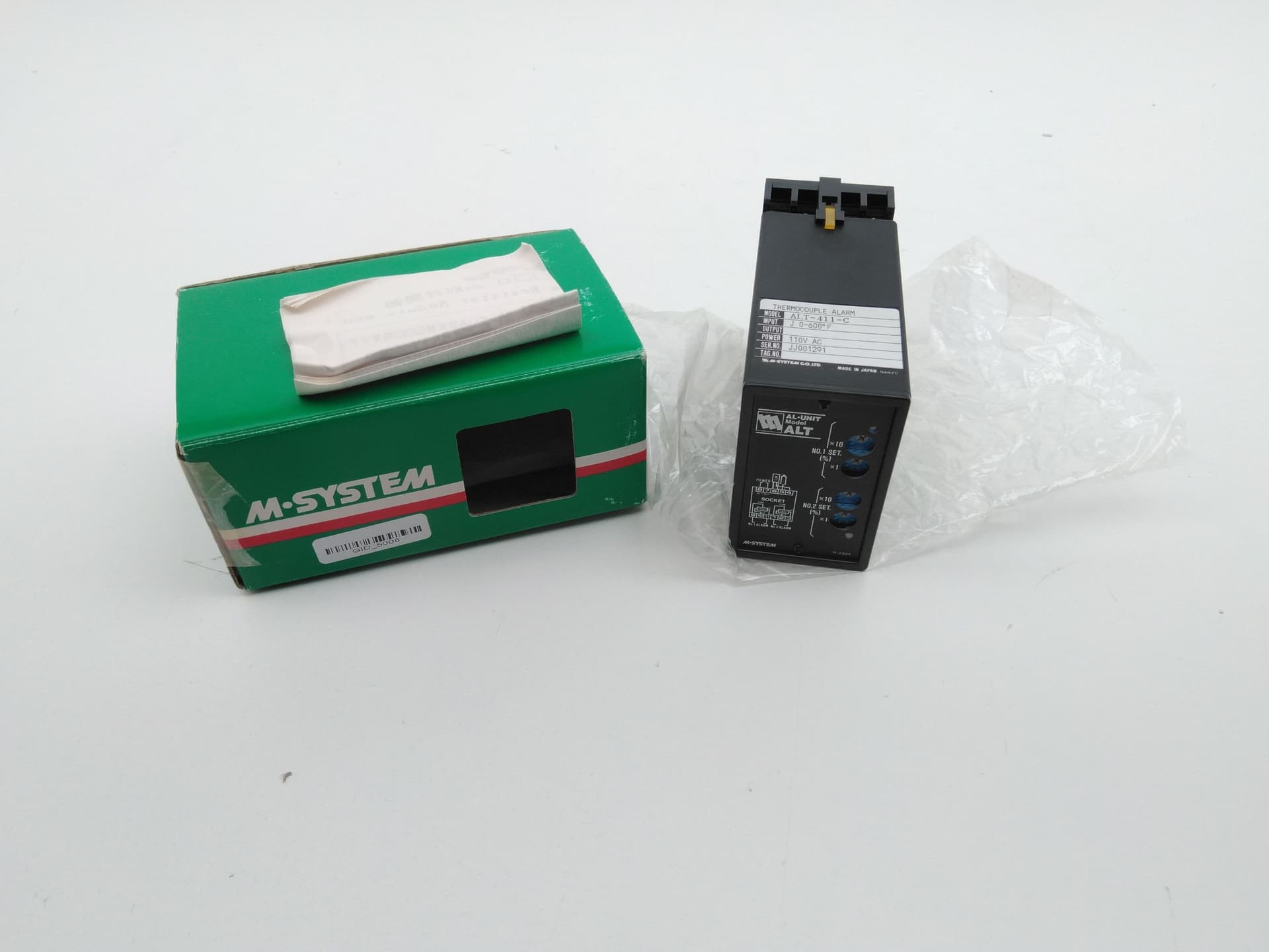 M System ALT-411-C AL-Unit Thermocouple Alarm Input: J 0-600F, Power: 110VAC
