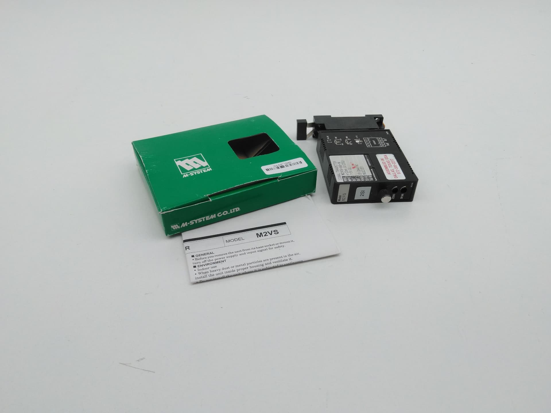 M System M2VS-A6-M Signal Transmitter In: 4-20mA DC Out: 1-5VDC