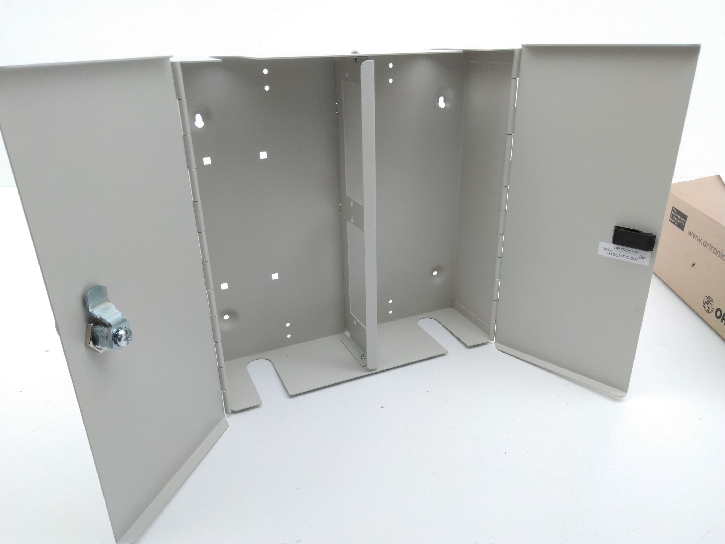 Ortronics OR-615SMFC-24P Surface Mount Fiber Cabinet for Patching 12"x12"x3.5"