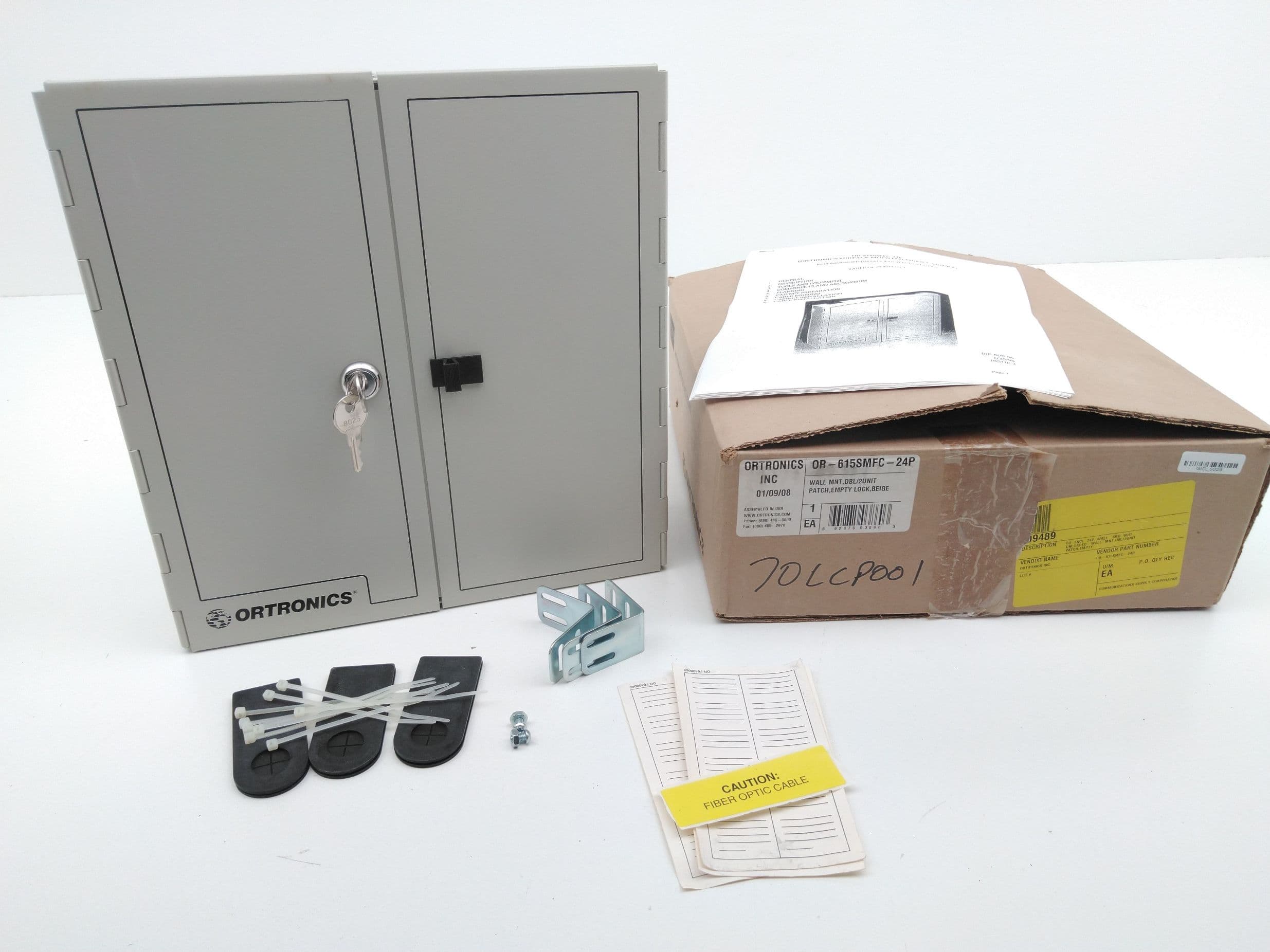 Ortronics OR-615SMFC-24P Surface Mount Fiber Cabinet for Patching 12"x12"x3.5"