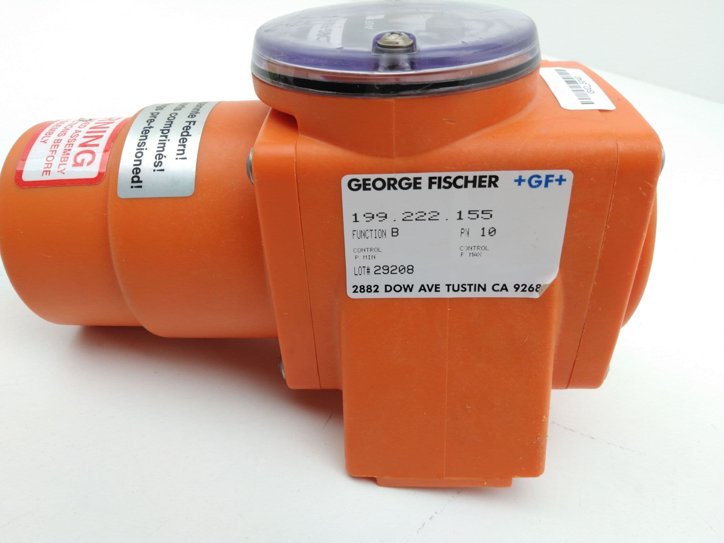 George Fischer 199.222.155 Pneumatically Valve Actuator PN10 1"