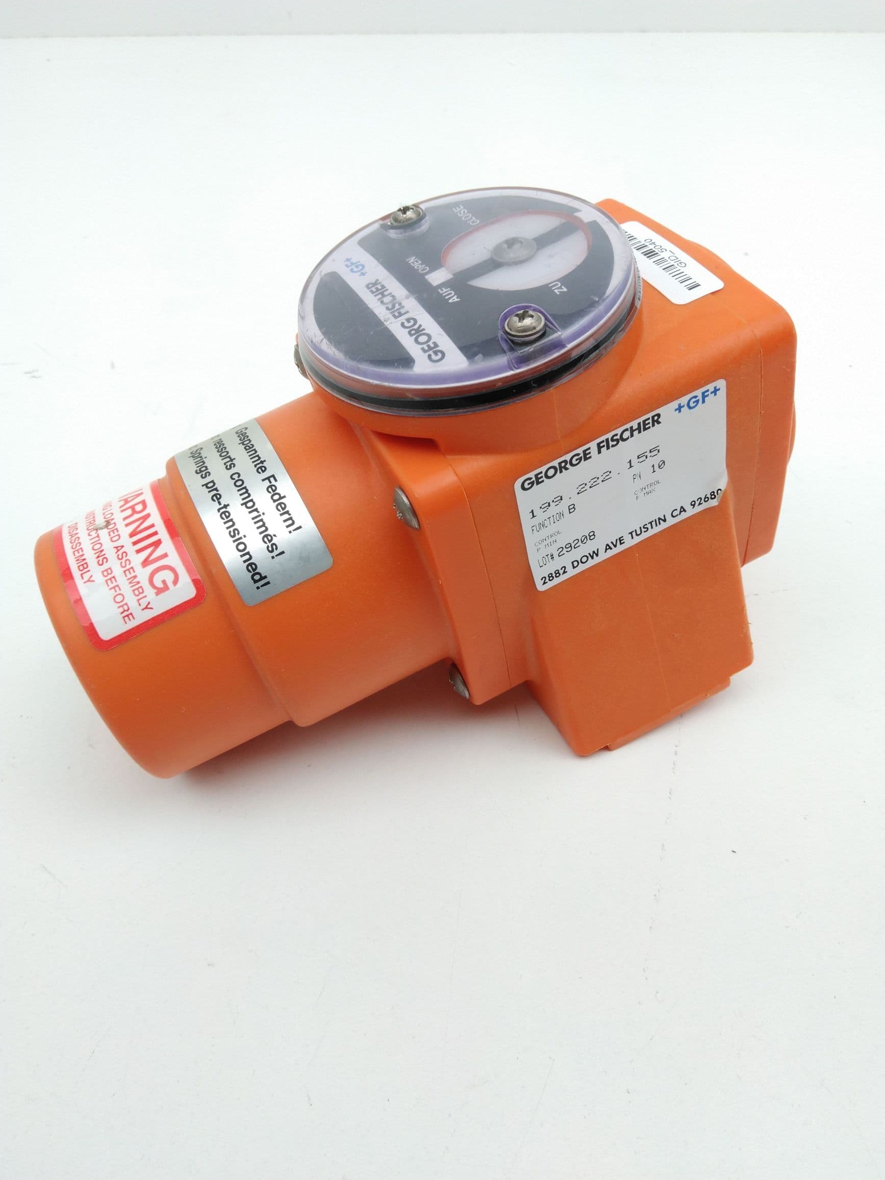 George Fischer 199.222.155 Pneumatically Valve Actuator PN10 1"