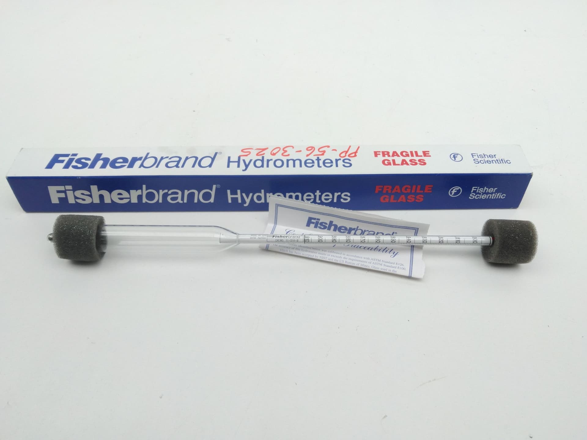Fisher Scientific Fisherbrand 11-510B Specific Gravity Hydrometers, 0.8-0.91