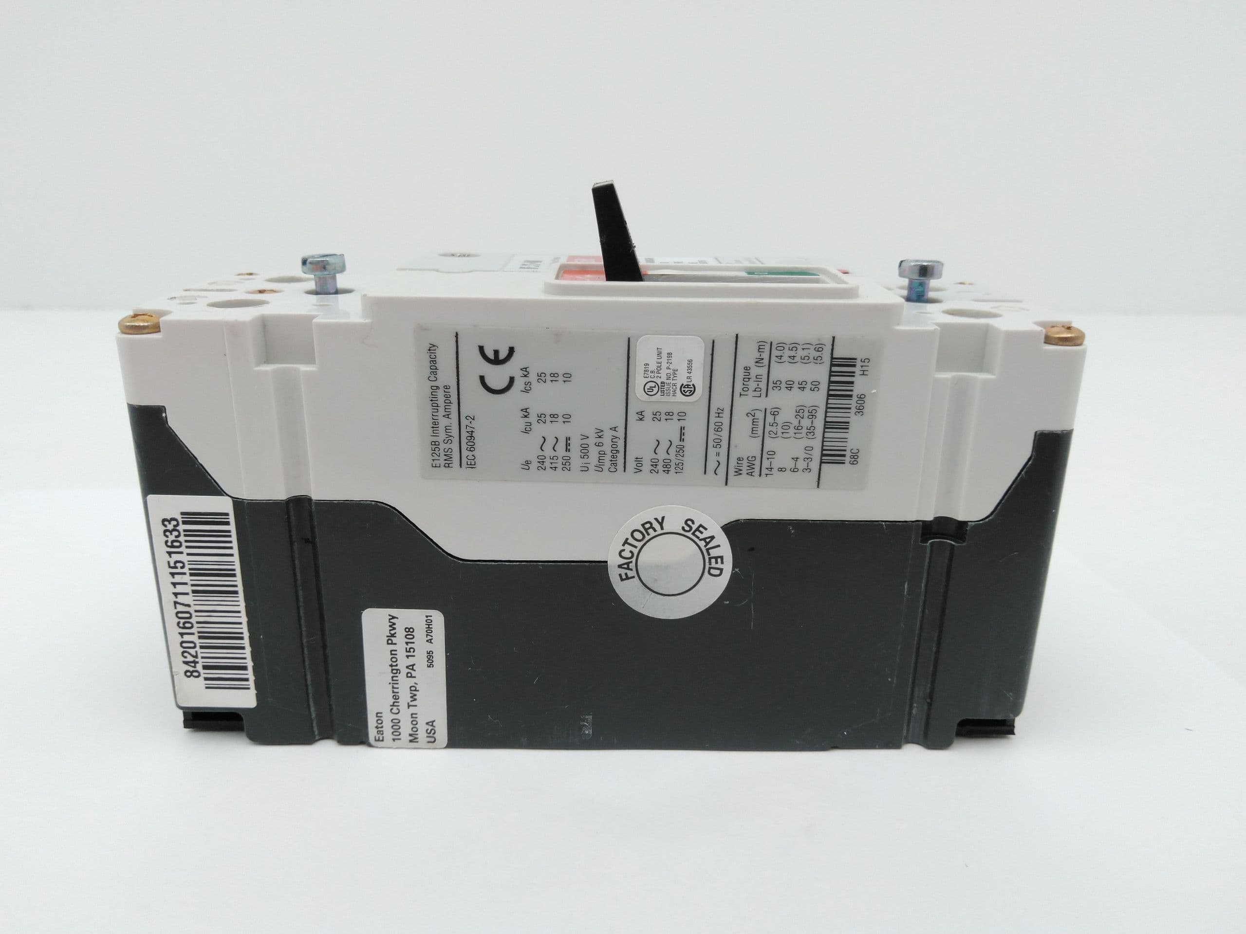 Eaton EGB2030FFG Circuit Breaker, 30A, 2P, E125B