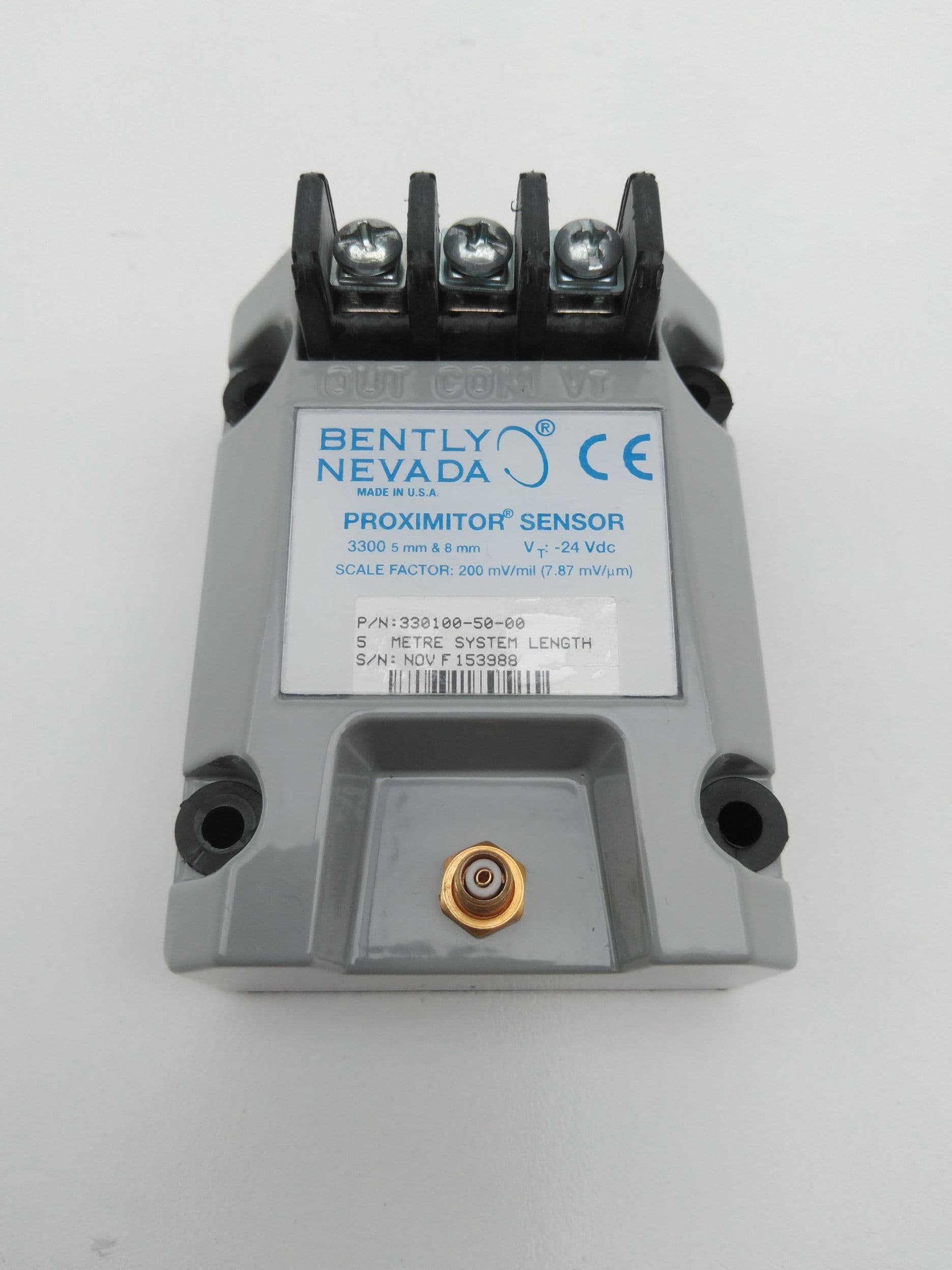 Bently Nevada 330100-50-00 Proximitor Sensor, 3300 XL, 5mm & 8mm, 24VDC