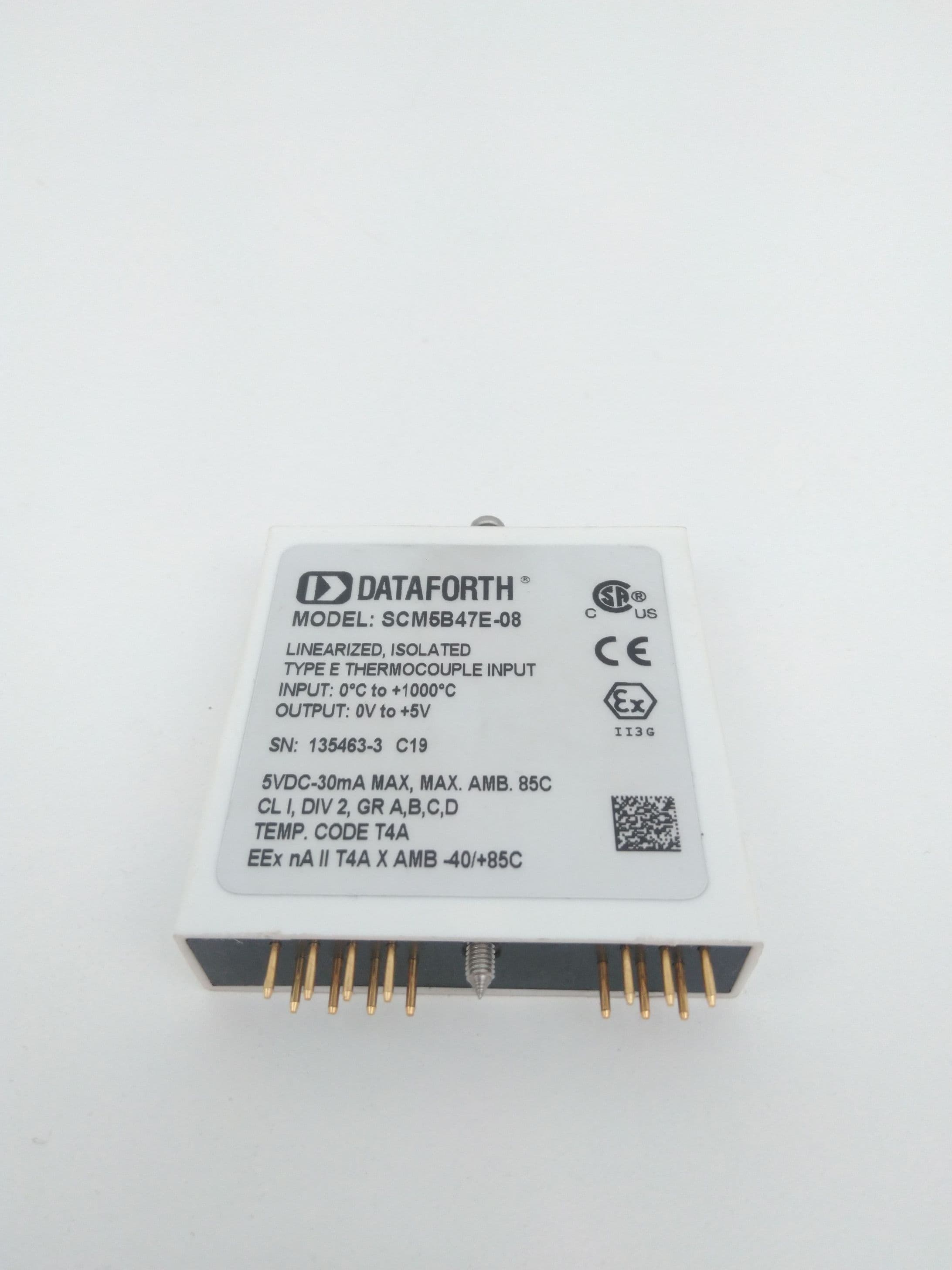 DATAFORTH SCM5B47E-08 Linearized Isolated Type K Thermocouple Input Module