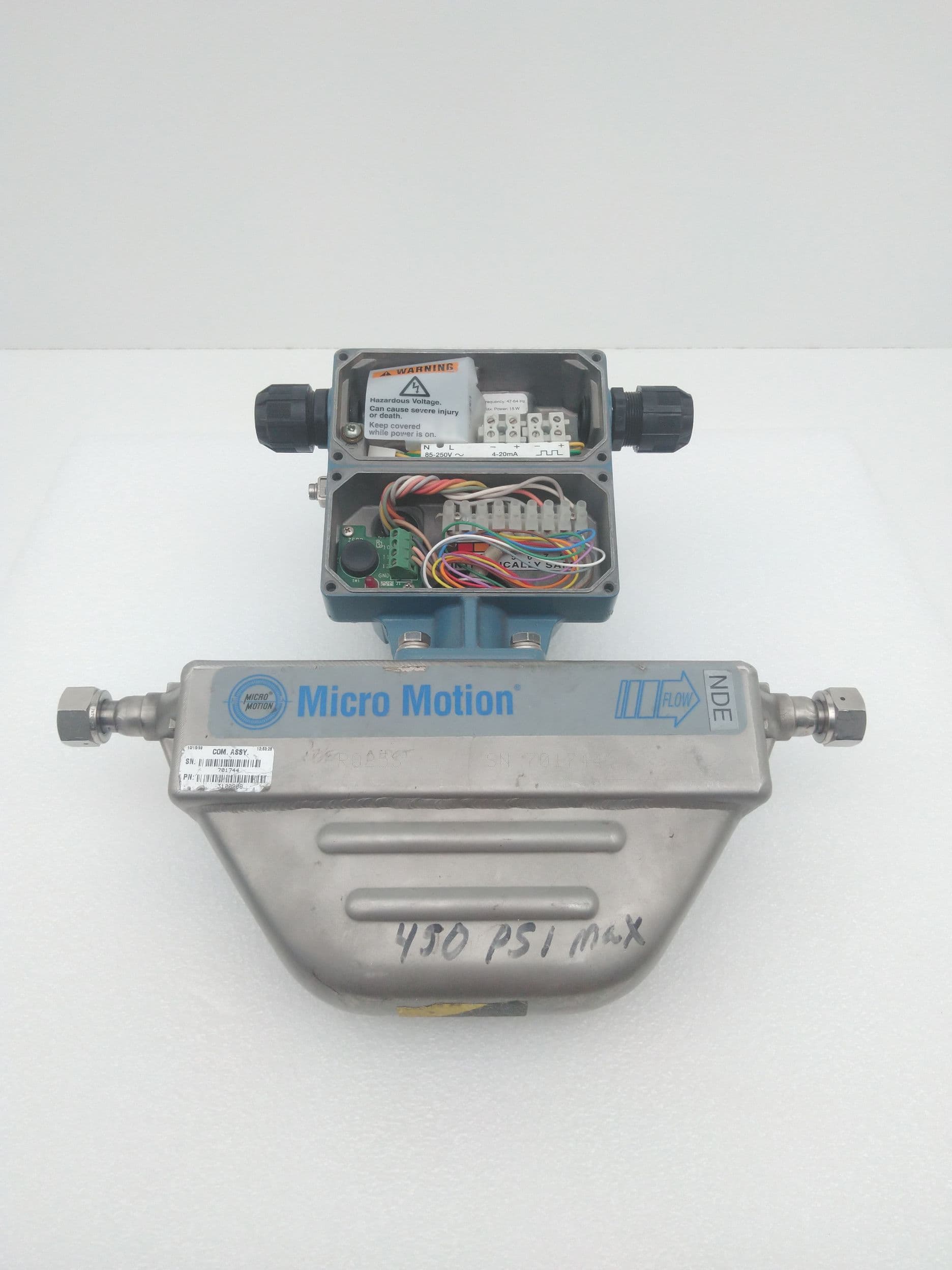 Emerson Micro Motion R025SI319U Coriolis Flowmeter IFT9703IC6N3U Transmitter