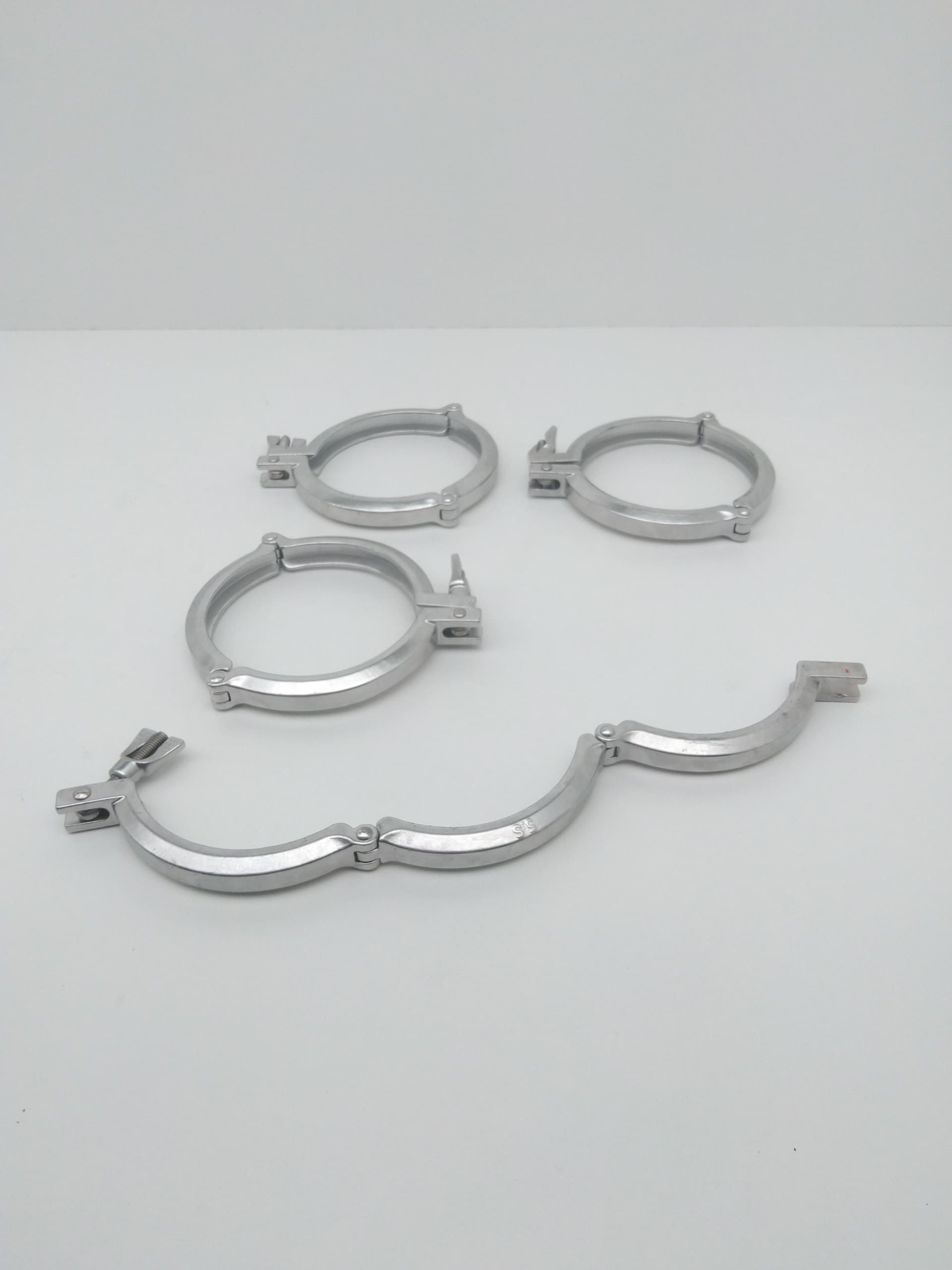 Sanitary Clamp 6" Double Hinge Clamps, Stainless Steel