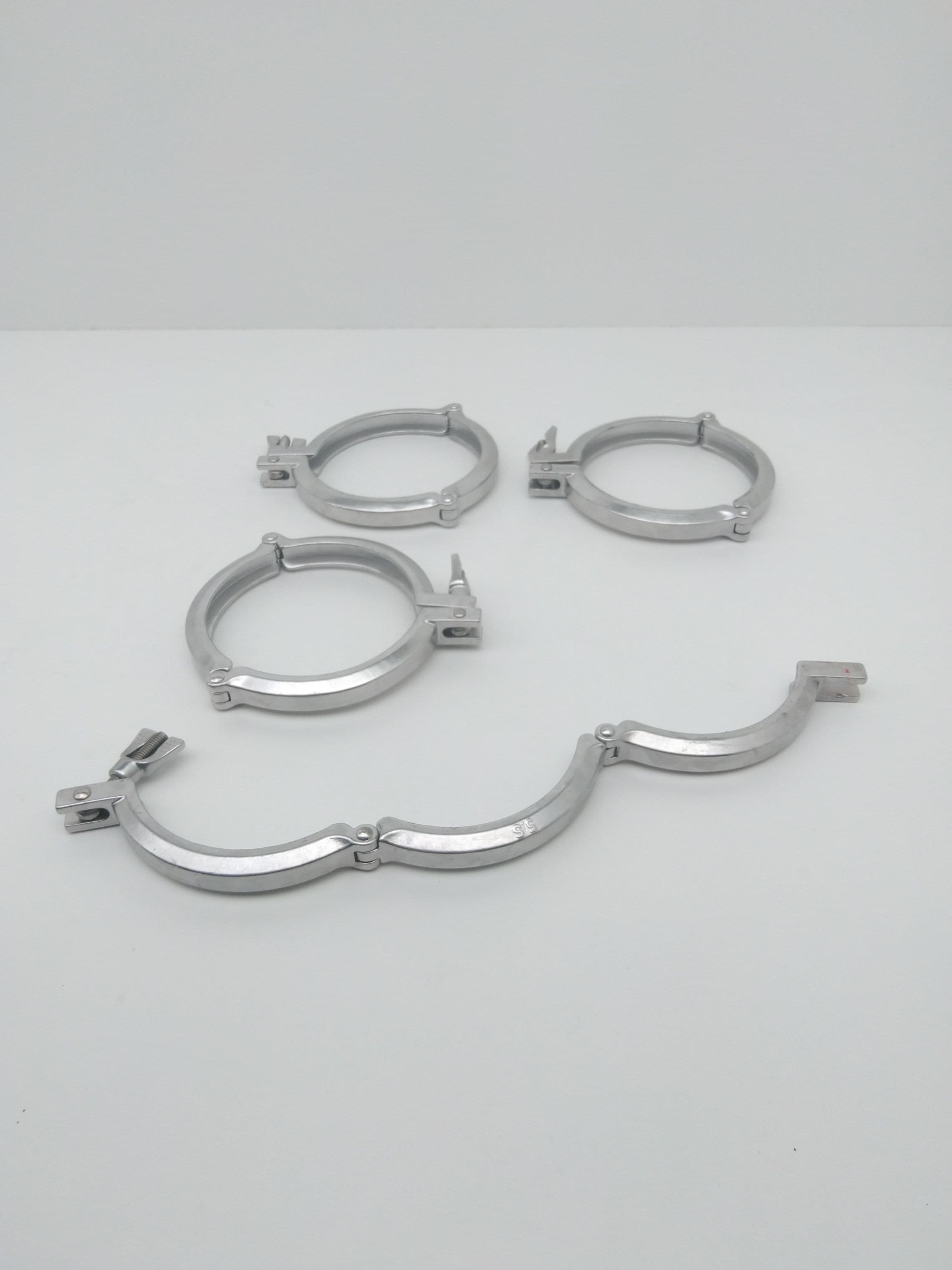 Sanitary Clamp 6" Double Hinge Clamps, Stainless Steel