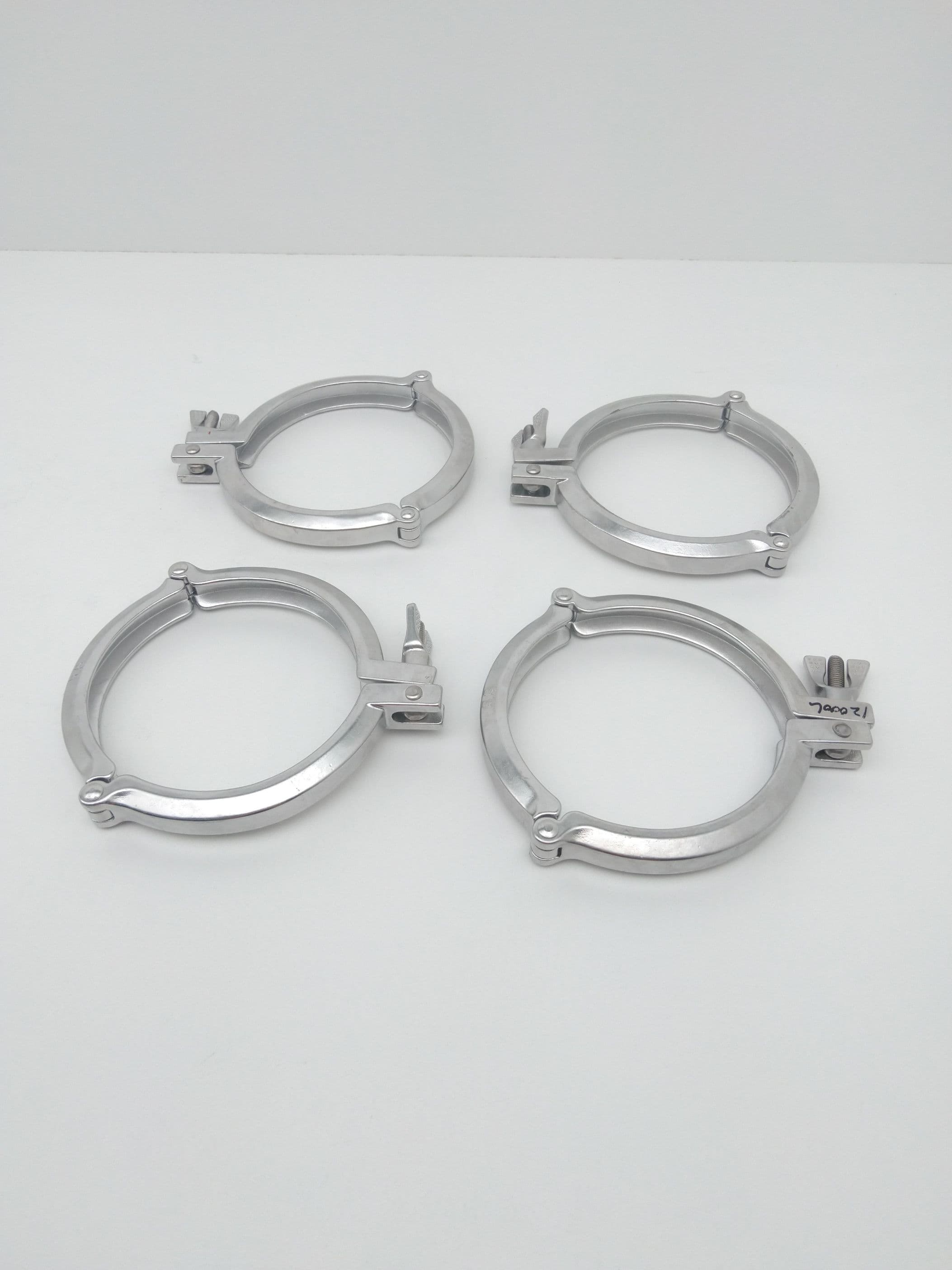Sanitary Clamp 6" Double Hinge Clamps, Stainless Steel