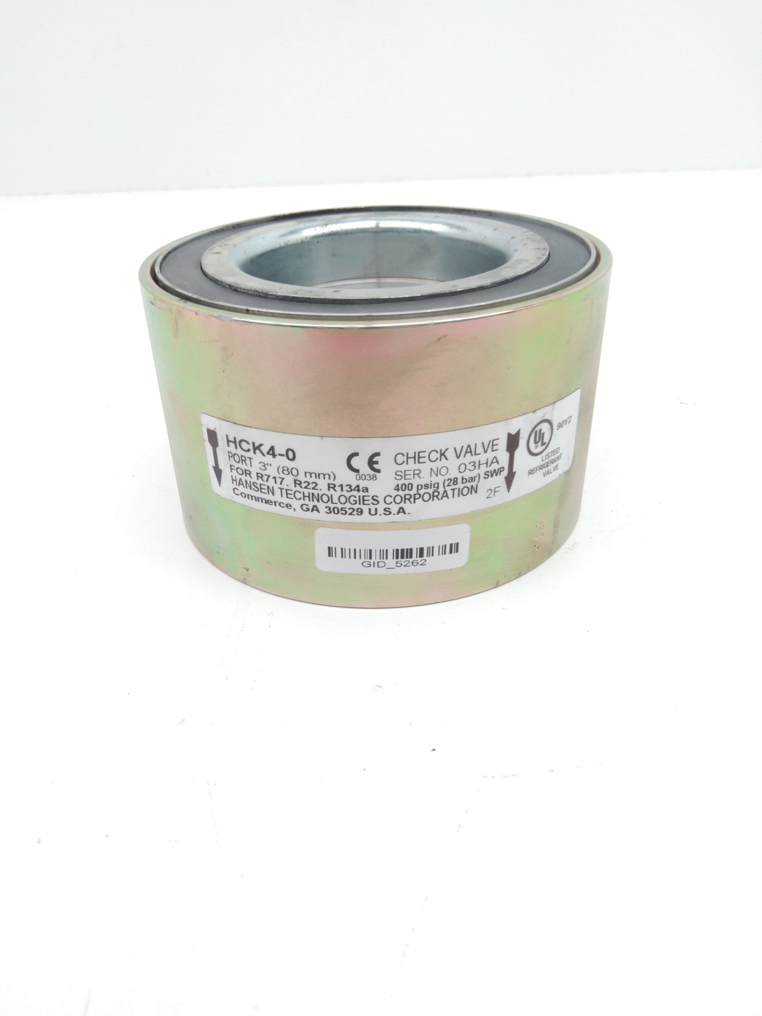 Hansen Technologies Corp HCK4-0 Check Valve, 3" Port