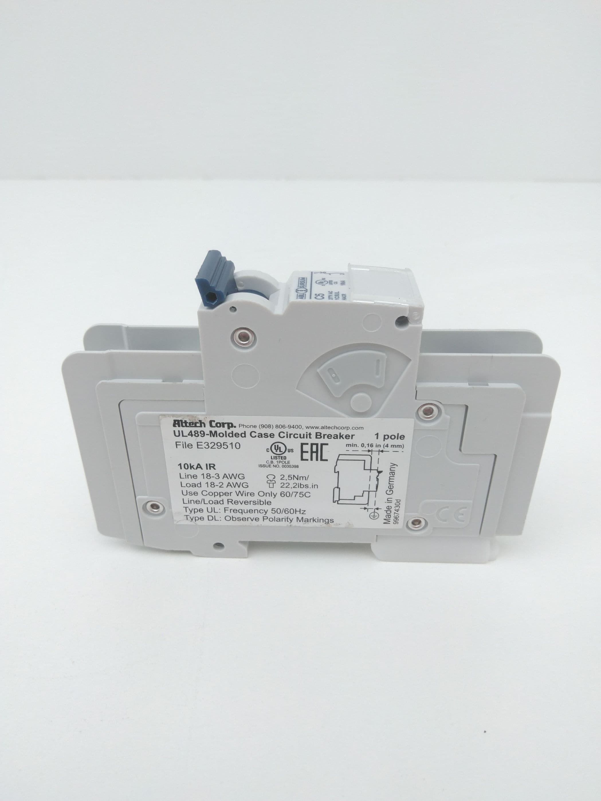 Altech Corp 1C5UL Molded Case Circuit Breaker 5A, 1P, 277VAC, UL489