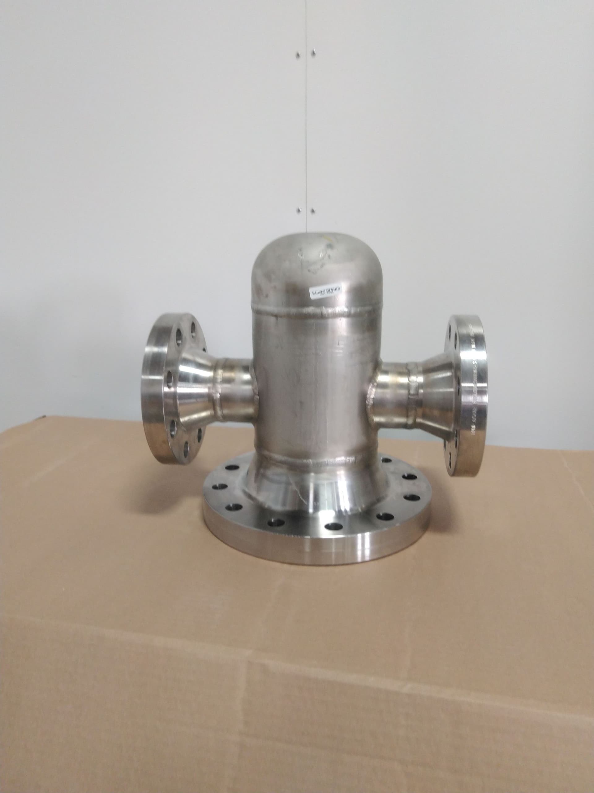 Fabricated 3"x3"x6" Reducing TEE, Flanged 304 SS
