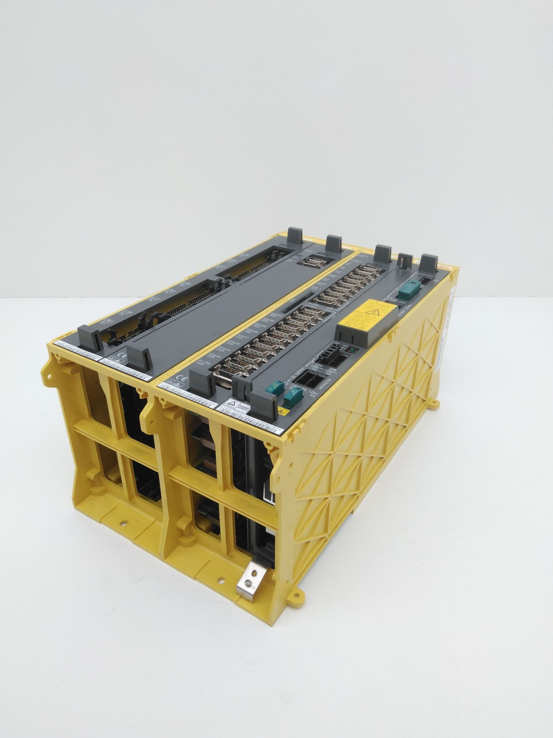 Fanuc A02B-0222-B502 CNC Control Rack w/ CPU, I/O, Power Supply, Option Modules