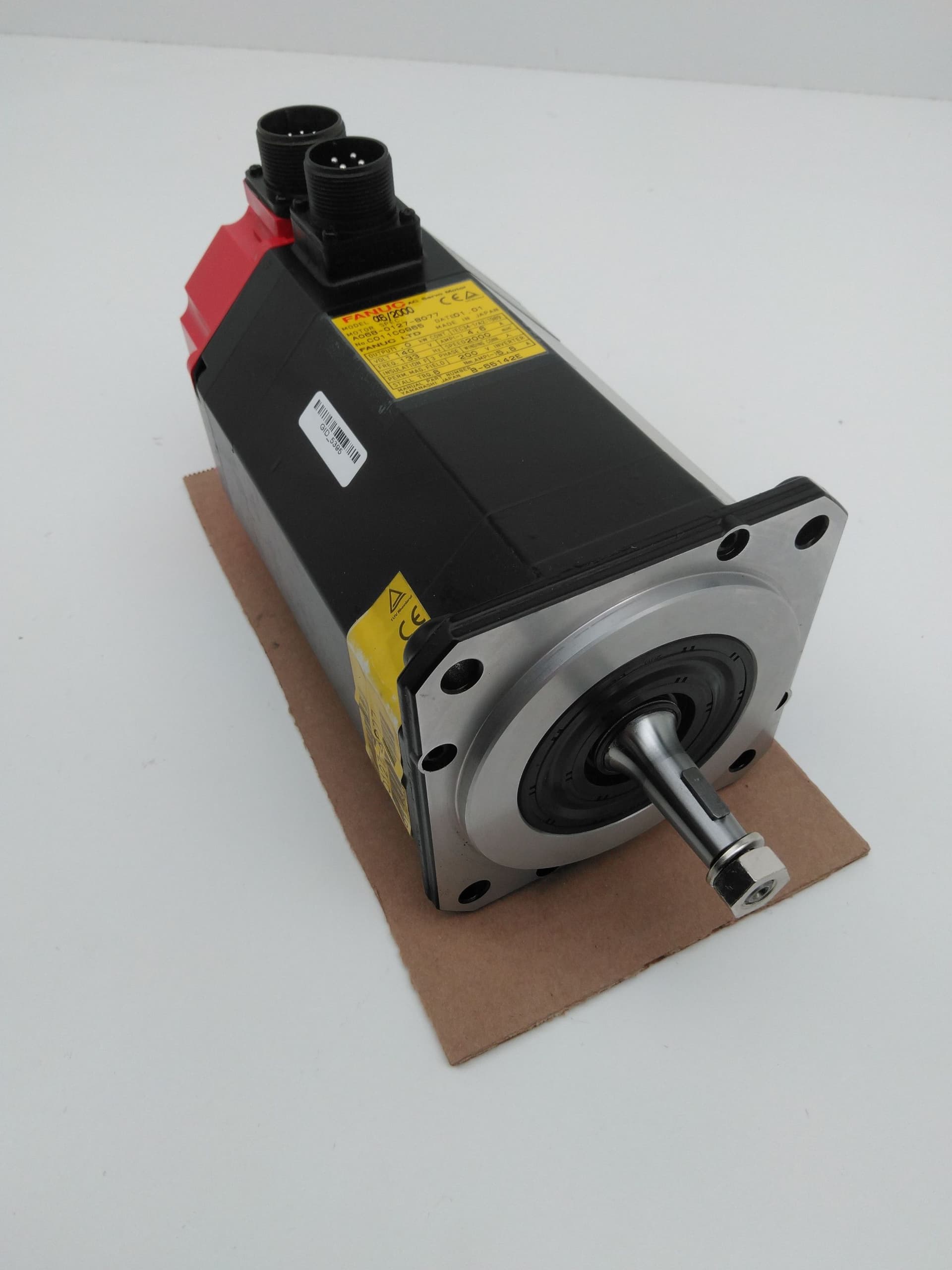 Fanuc A06B-0127-B077 AC Servo Motor, 2000RPM, 3PH, 140VAC, 133Hz, 4-6A