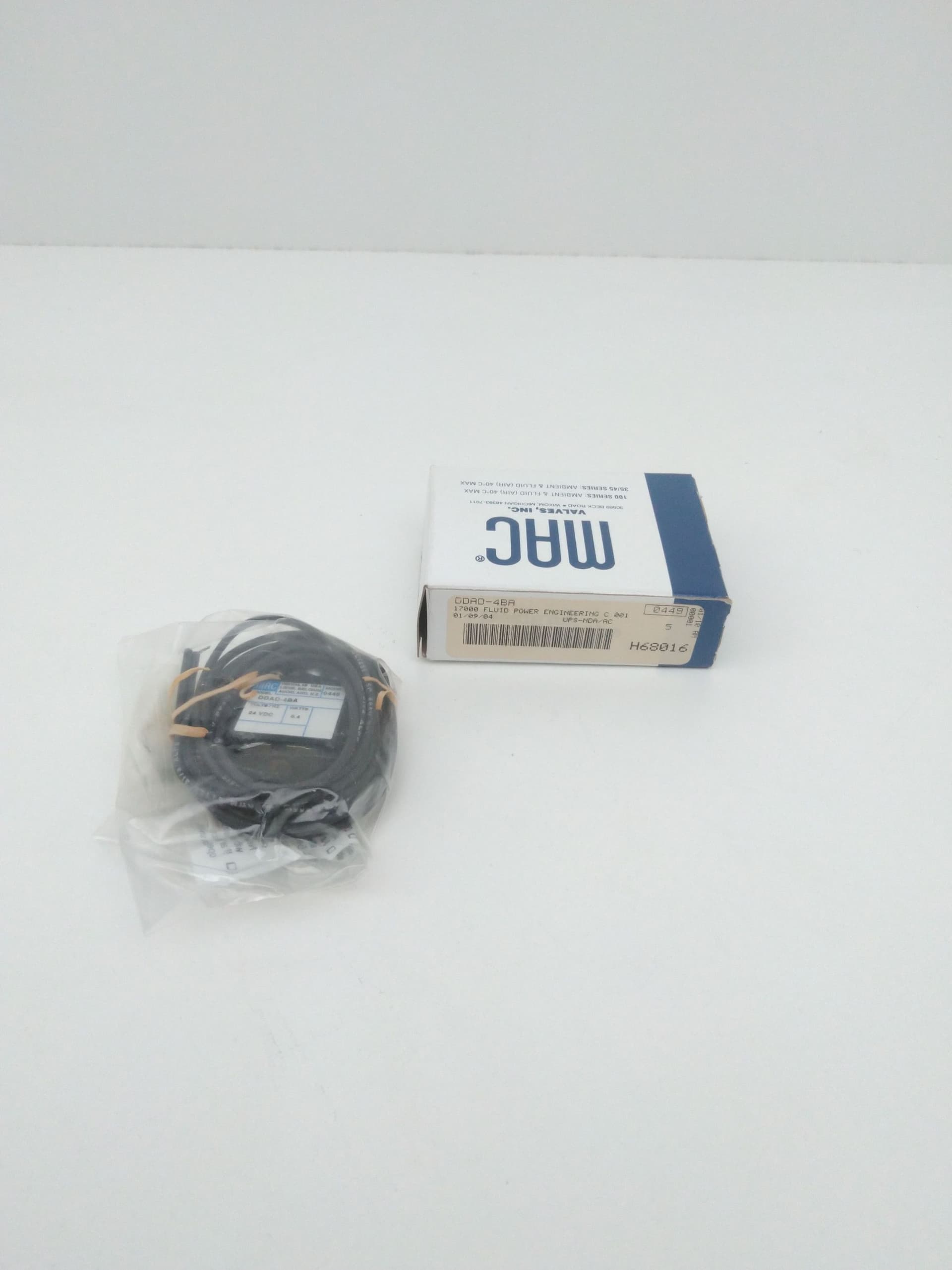 MAC Valves DDAD-4BA Solenoid Actuator Coil, 24VDC, For 45 Series Valve