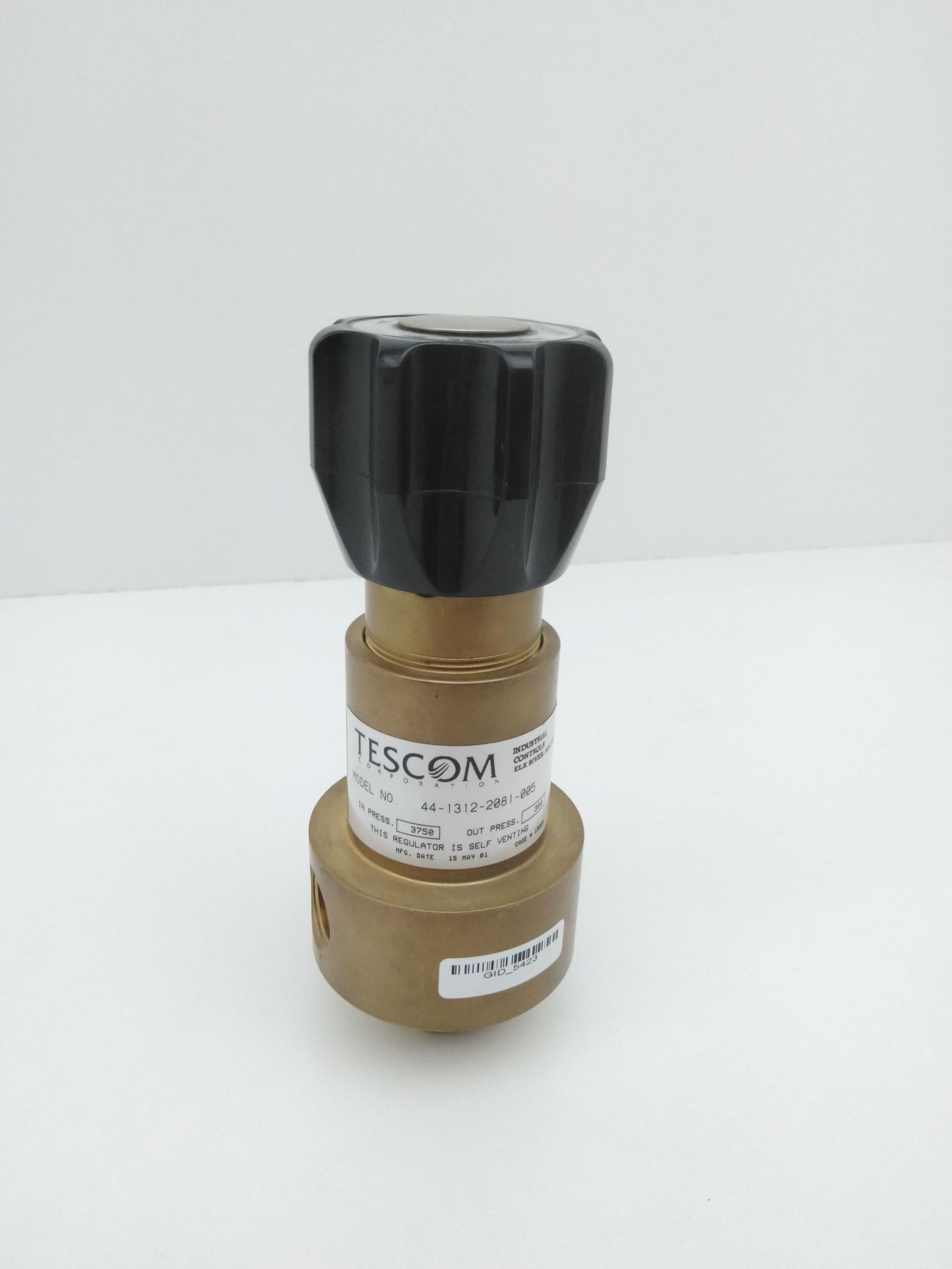 Tescom 44-1312-2081-005 Pressure Regulator, 0-300PSI, Brass, 1/2"NPT