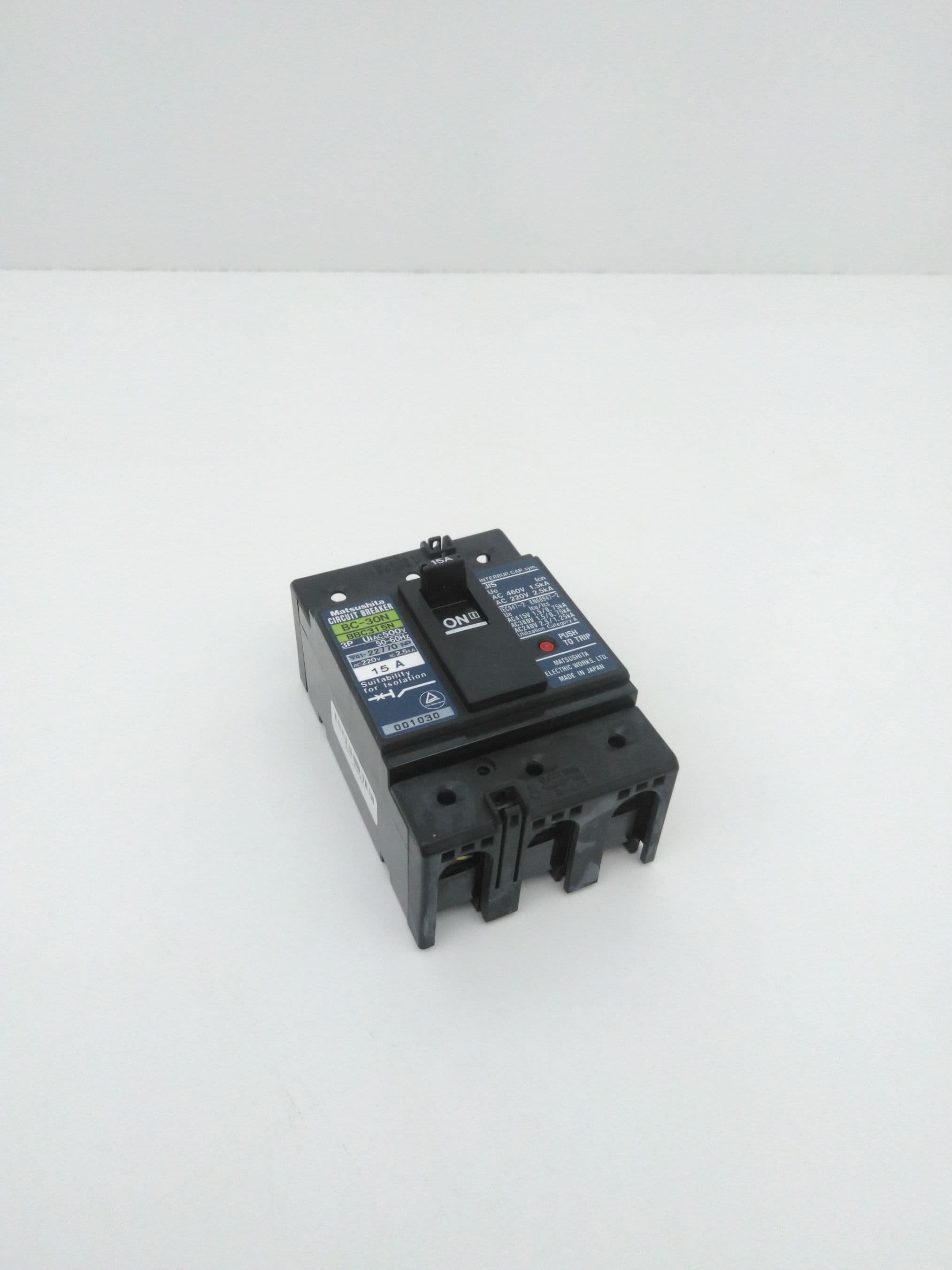 Matsushita BC-30N BBC315N Circuit Breaker, 15A, 3-Pole